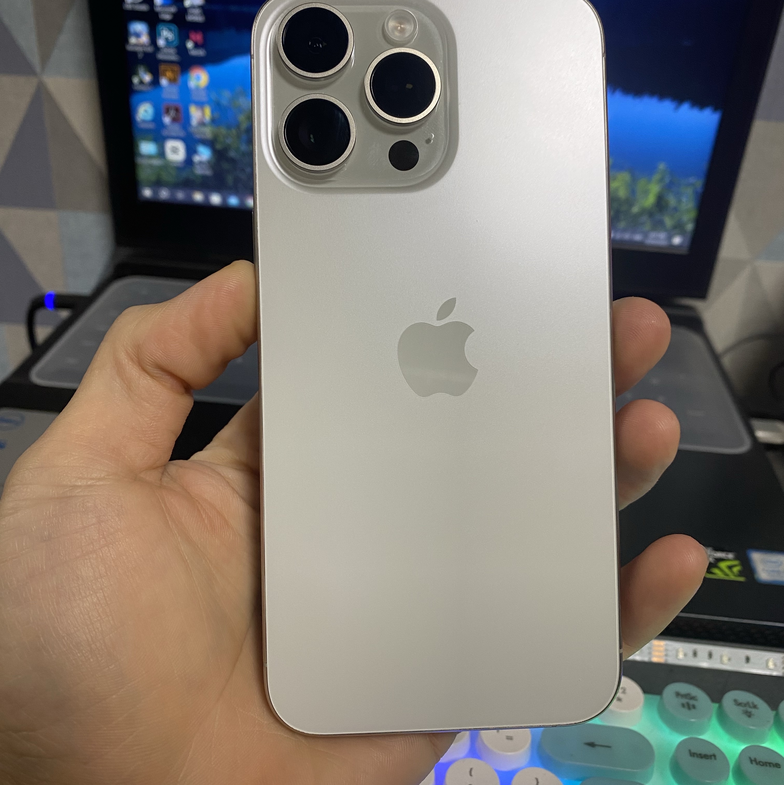 Apple iPhone 15 Pro Max 512GB White Titanium (Korean Ver.) 착용 스타일 - 3