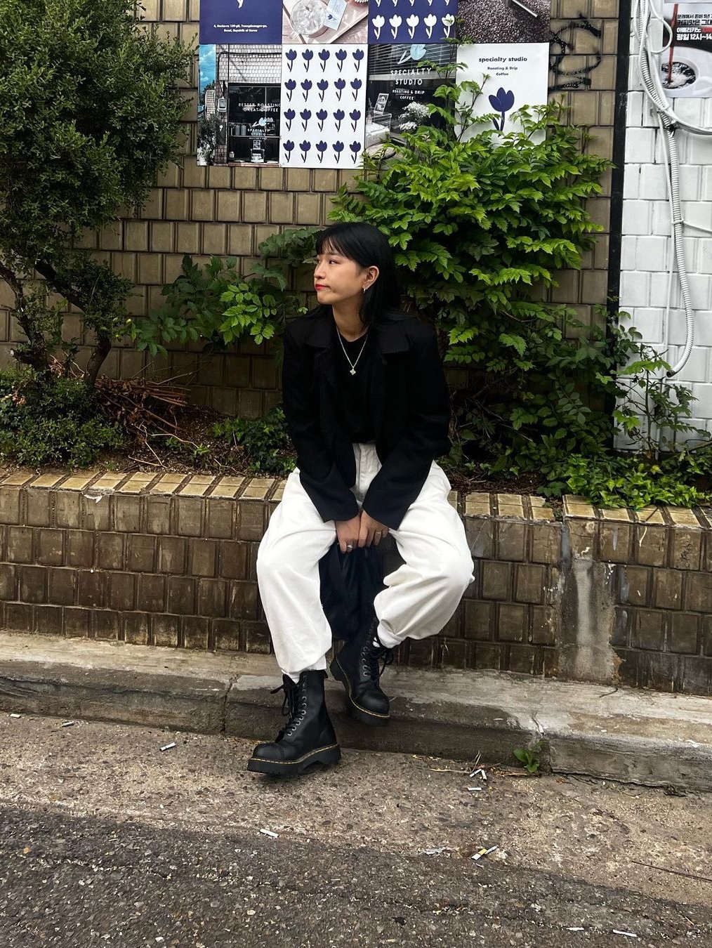 Scudo Shell Drop Plain Necklace Extrabold 착용 스타일 - 6