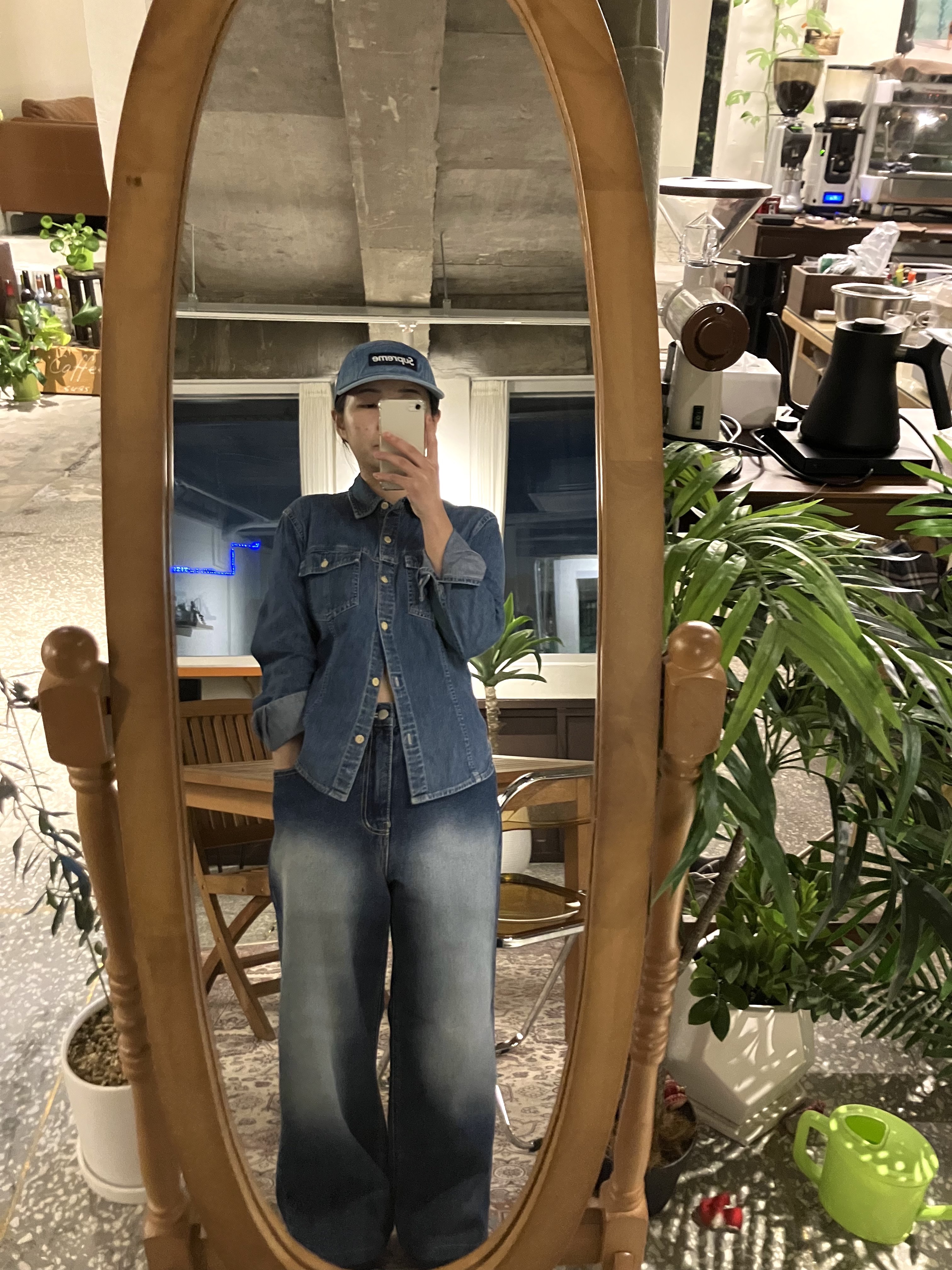 Supreme Washed Chino Twill Camp Cap Denim - 23FW, Apple iPhone SE 3rd Gen 128GB Starlight (Korean Ver.) 착용 스타일