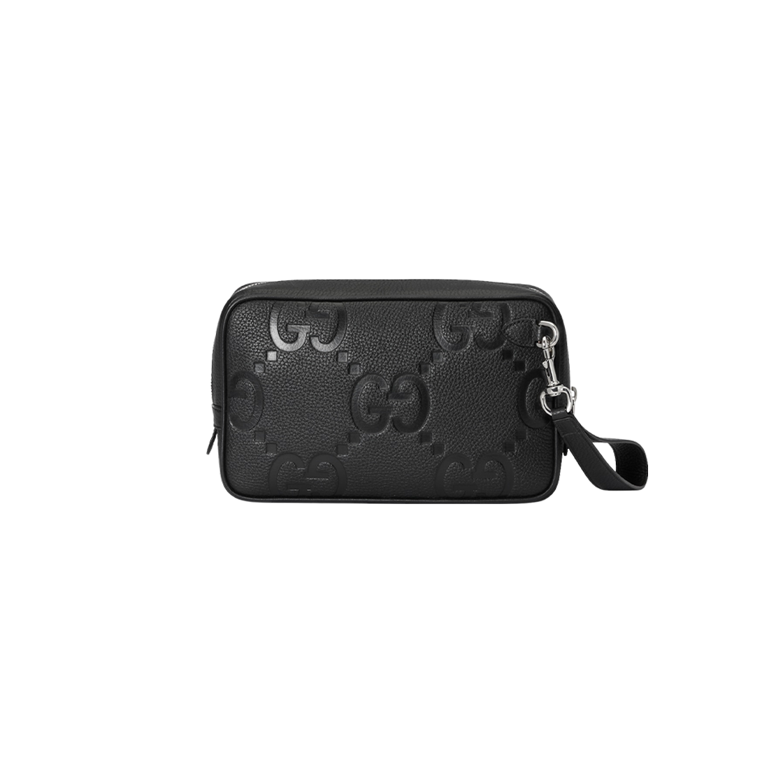 Gucci Jumbo GG Pouch Black Leather 상세 이미지 4