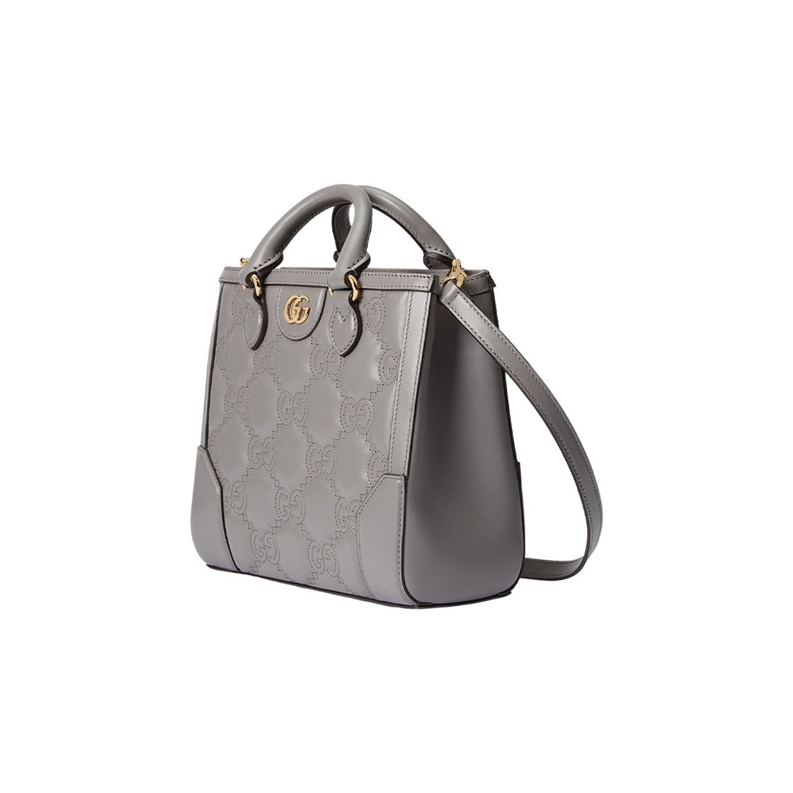 Gucci GG Matelasse Mini Top Handle Bag Dusty Grey Leather 상세 이미지 2