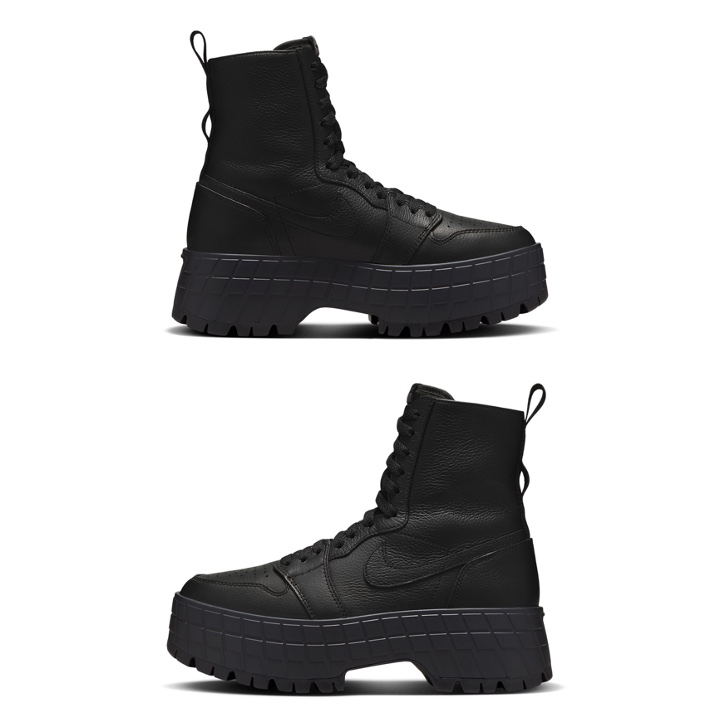 Jordan 1 Low Triple Black 2022, Jordan 1 Mid Triple Black 착용 스타일 - 3