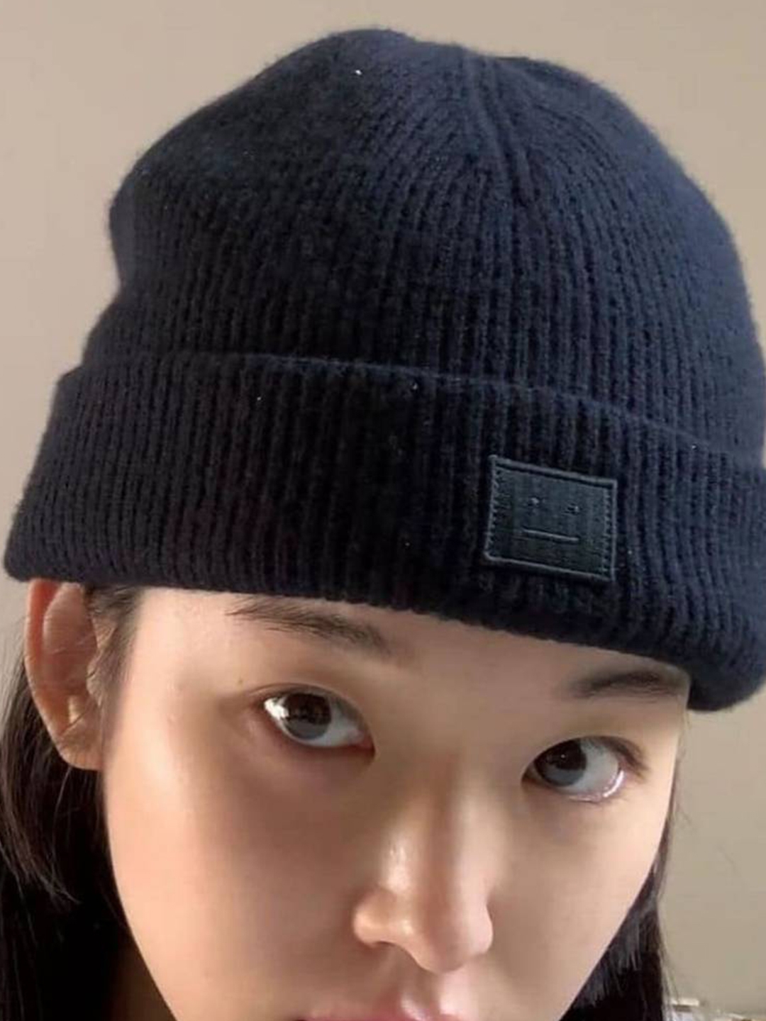 Acne Studios Ribbed Beanie Hat Black, Stussy Embossed Smooth Stock Skullcap Beanie Black 착용 스타일 - 3