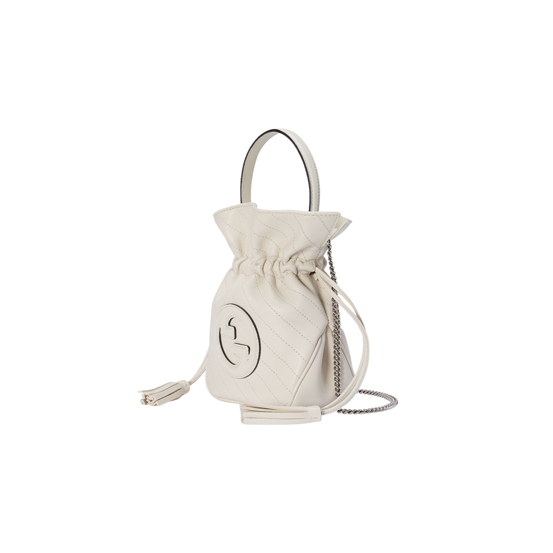 Gucci Blondie Mini Bucket Bag White Leather 상세 이미지 2