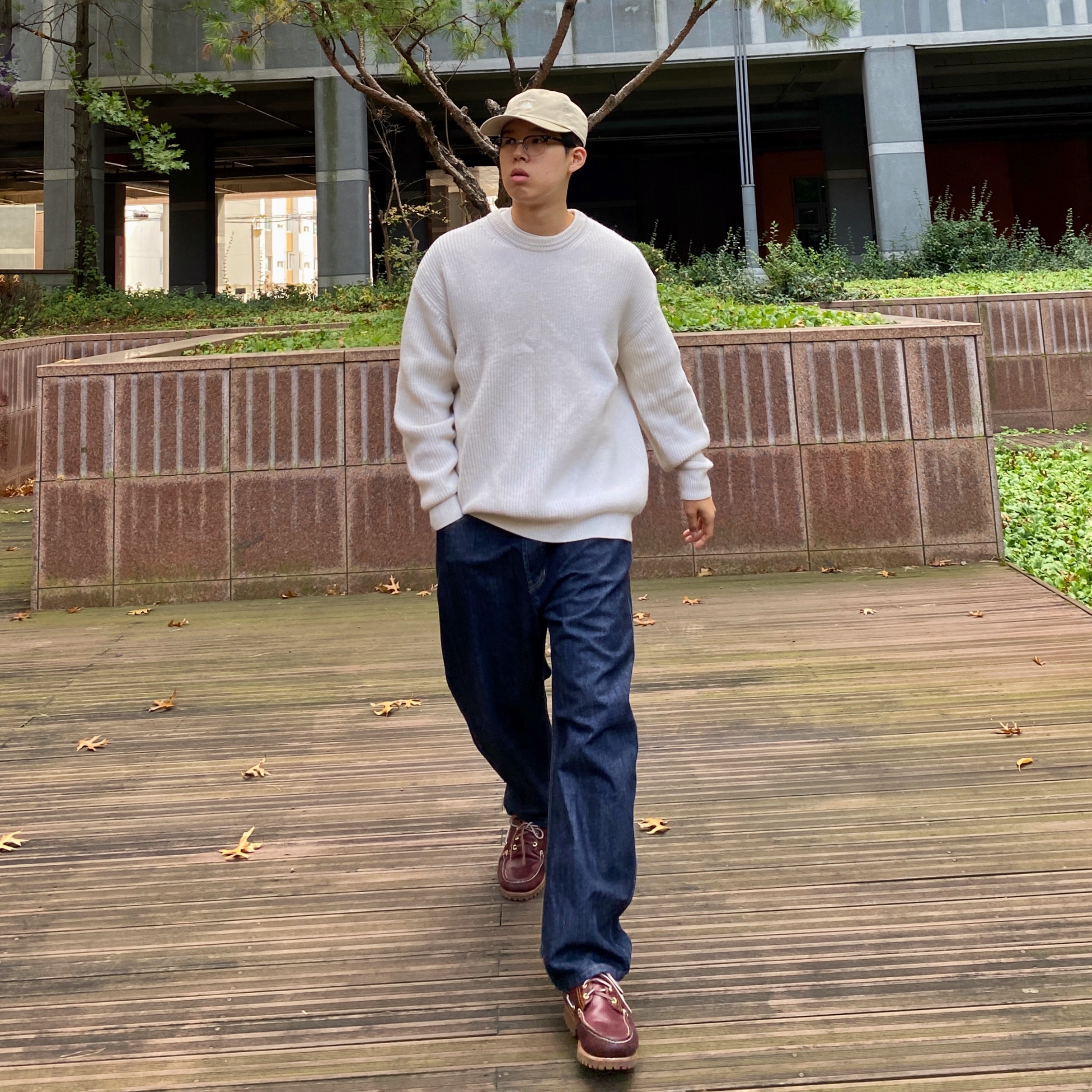 Timberland 3-Eye Lug Boat Shoes Wheat - Wide 착용 스타일 - 4