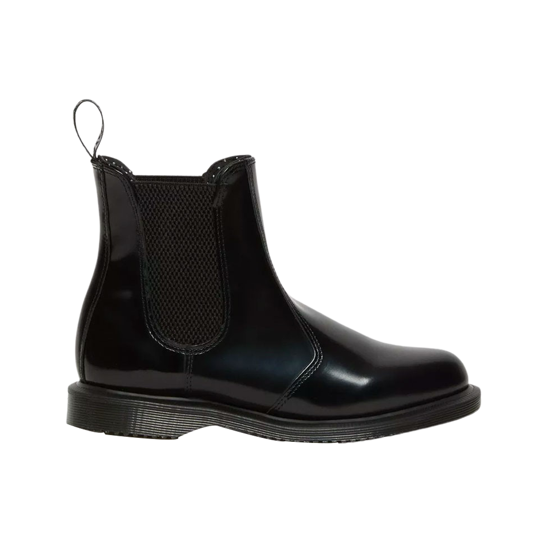 (W) 닥터마틴 플로라 스무스 레더 첼시 부츠 블랙((W) Dr. Martens Flora Smooth Leather Chelsea Boots Black)