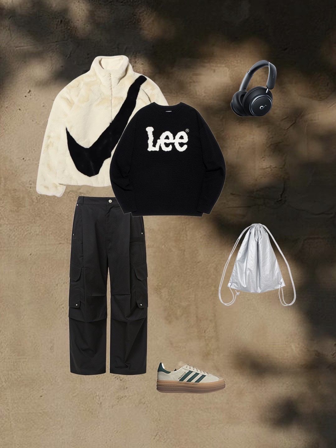 Nike Club+ Fleece Reversible Winterized Full Zip Black - Asia, Stussy x Our Legacy Work Shop Big Beach Tote Bag Tan Codura 착용 스타일 - 5