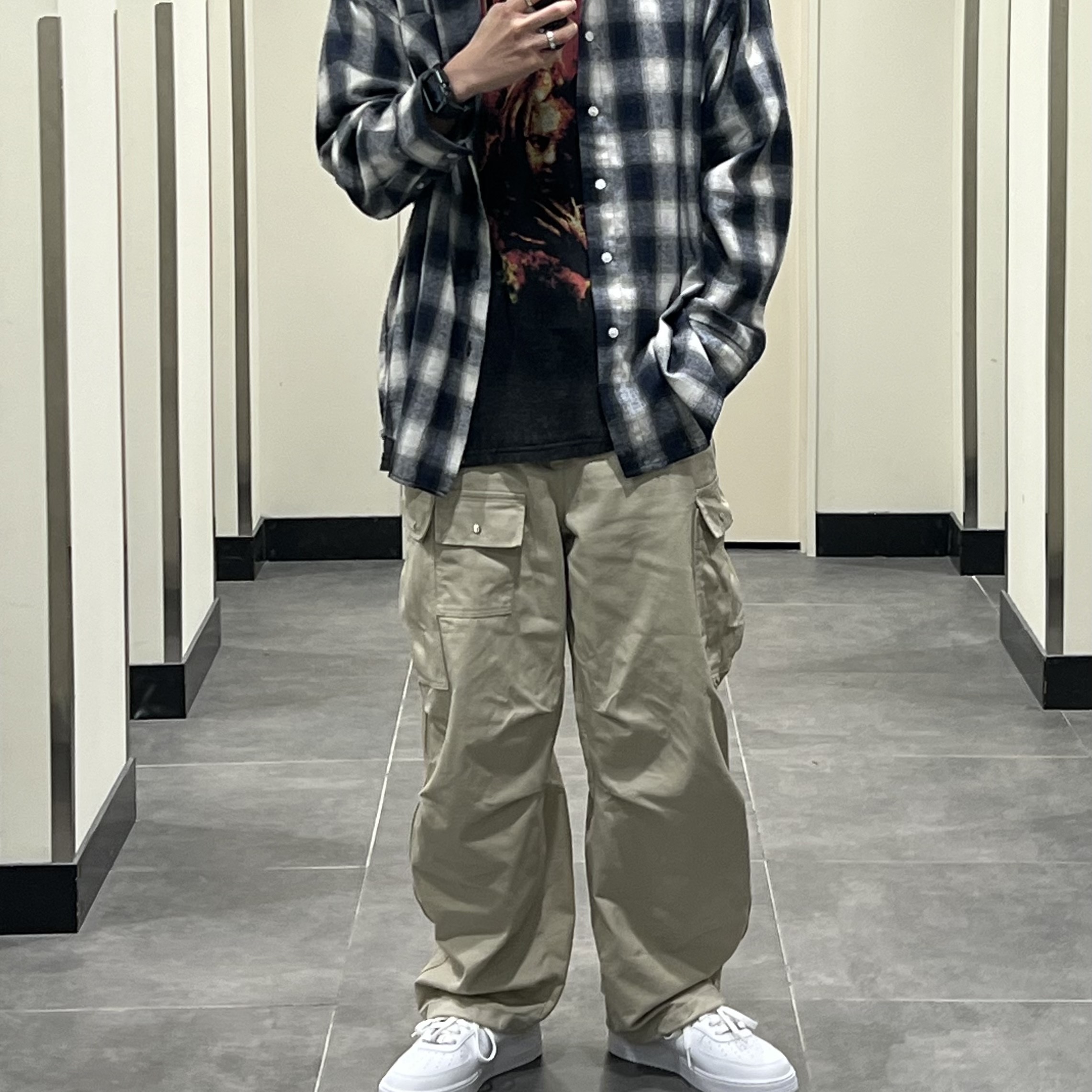 Nike Air Force 1 '07 Low White, Undermycar Death Eaters Vintage Washed T-Shirt Fiesta - 23FW 착용 스타일