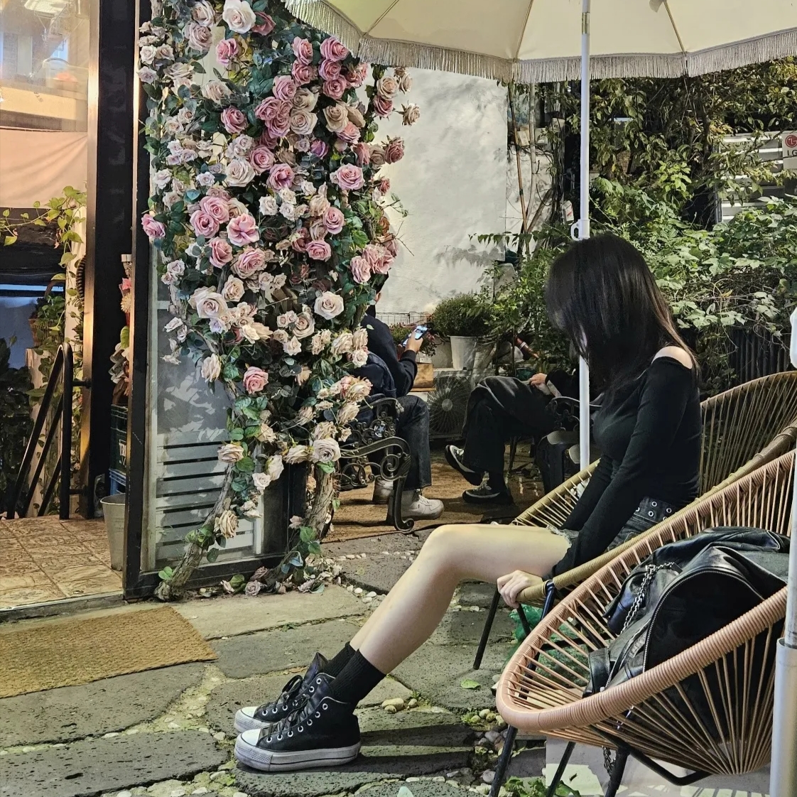 Converse Chuck 70 High Seasonal Leather Black 착용 스타일