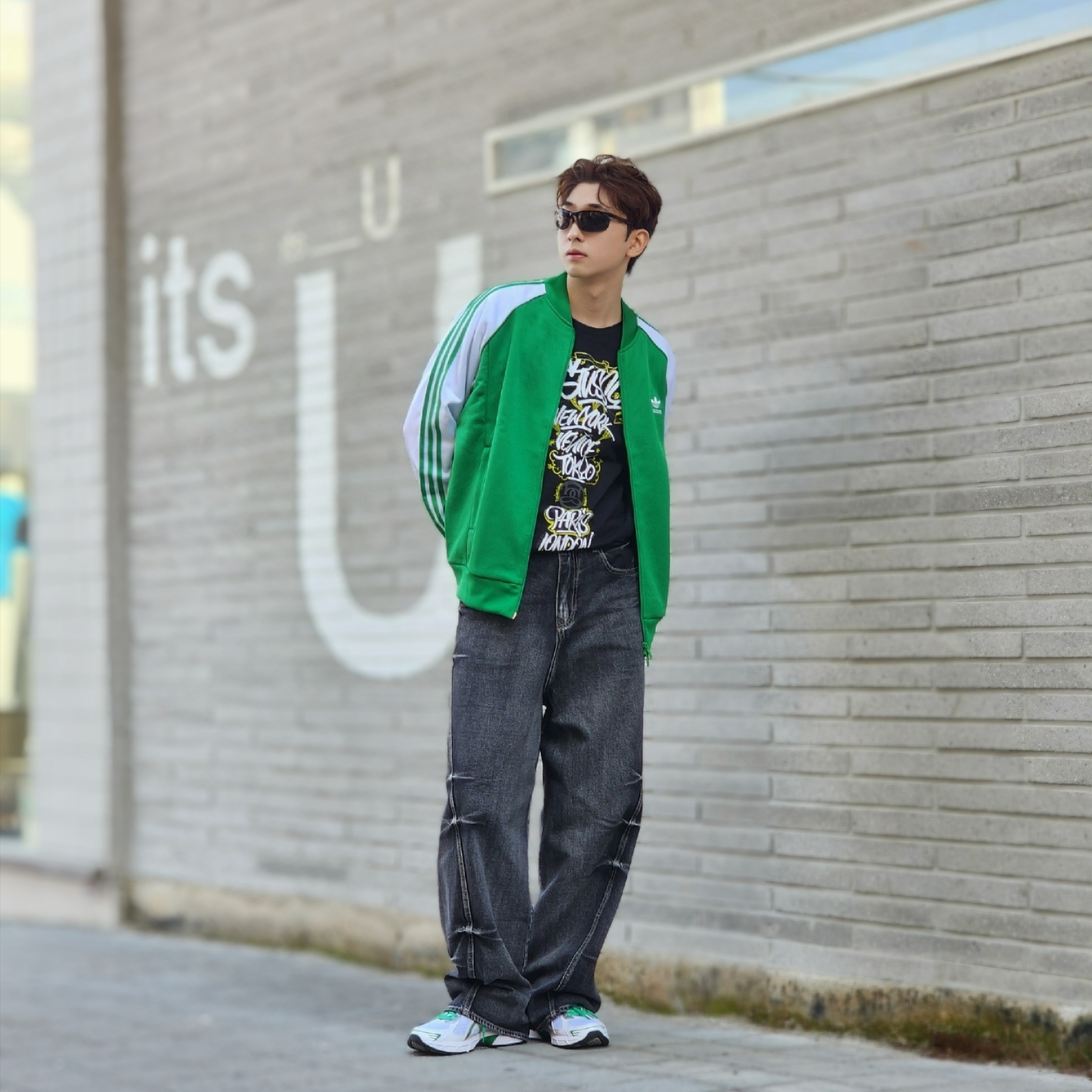 Stussy x Born X Raised Handstyles T-Shirt Black, Asics Gel-1130 White Pure Silver - Folder Exclusive 착용 스타일 - 6