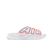 (W) Nike Air More Uptempo Slide White University Red