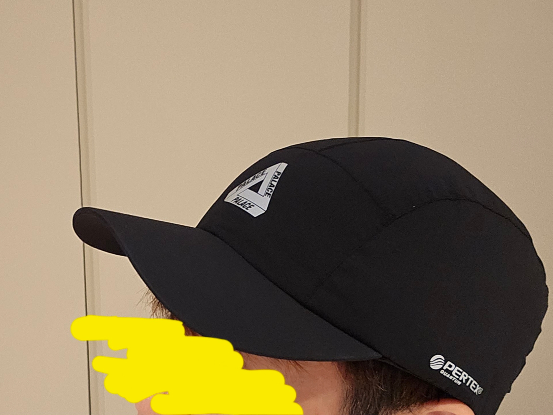 Palace Pertex Mask Cap Black - 23FW 착용 스타일 - 4