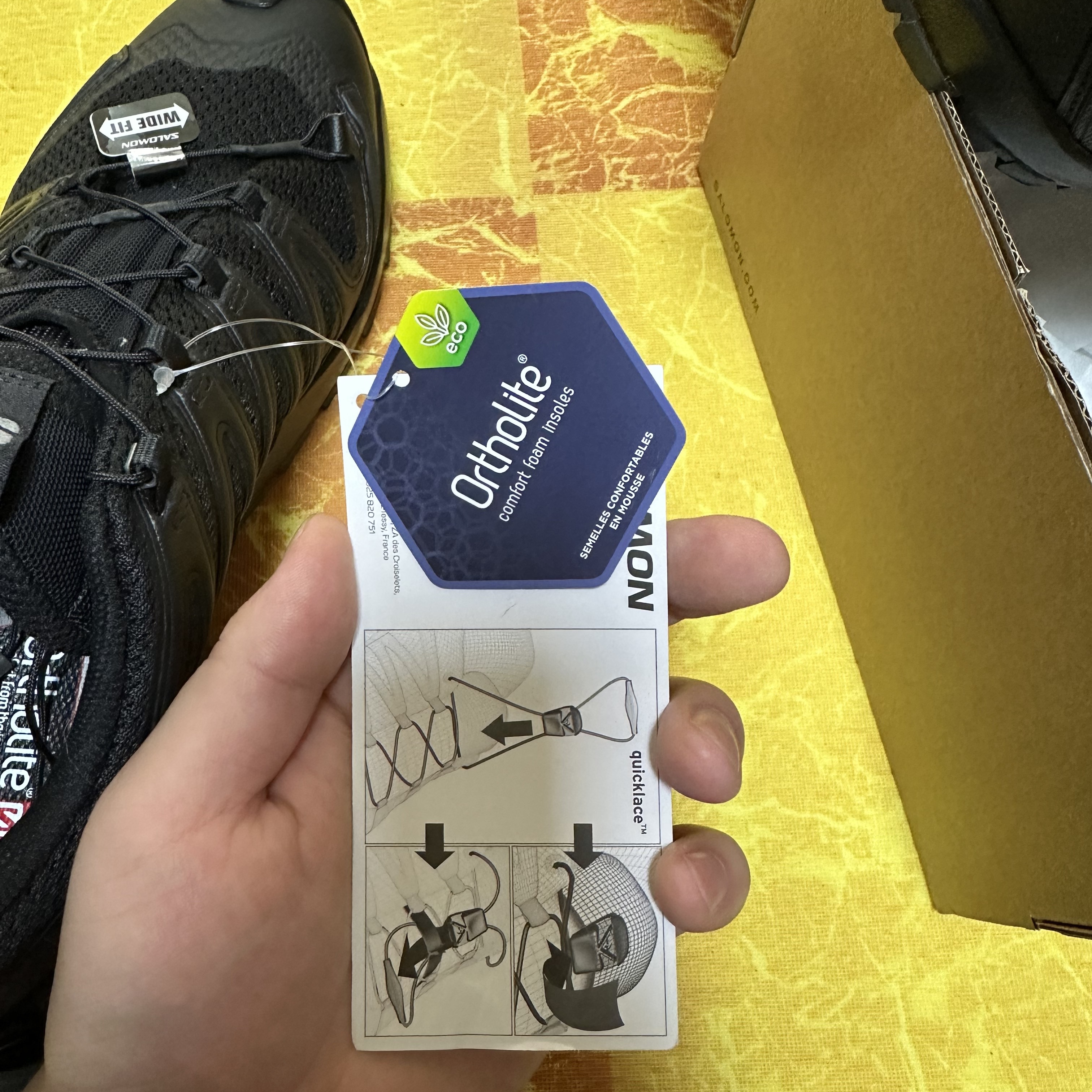 Salomon XA Pro 3D V8 Wide Black 착용 스타일 - 3