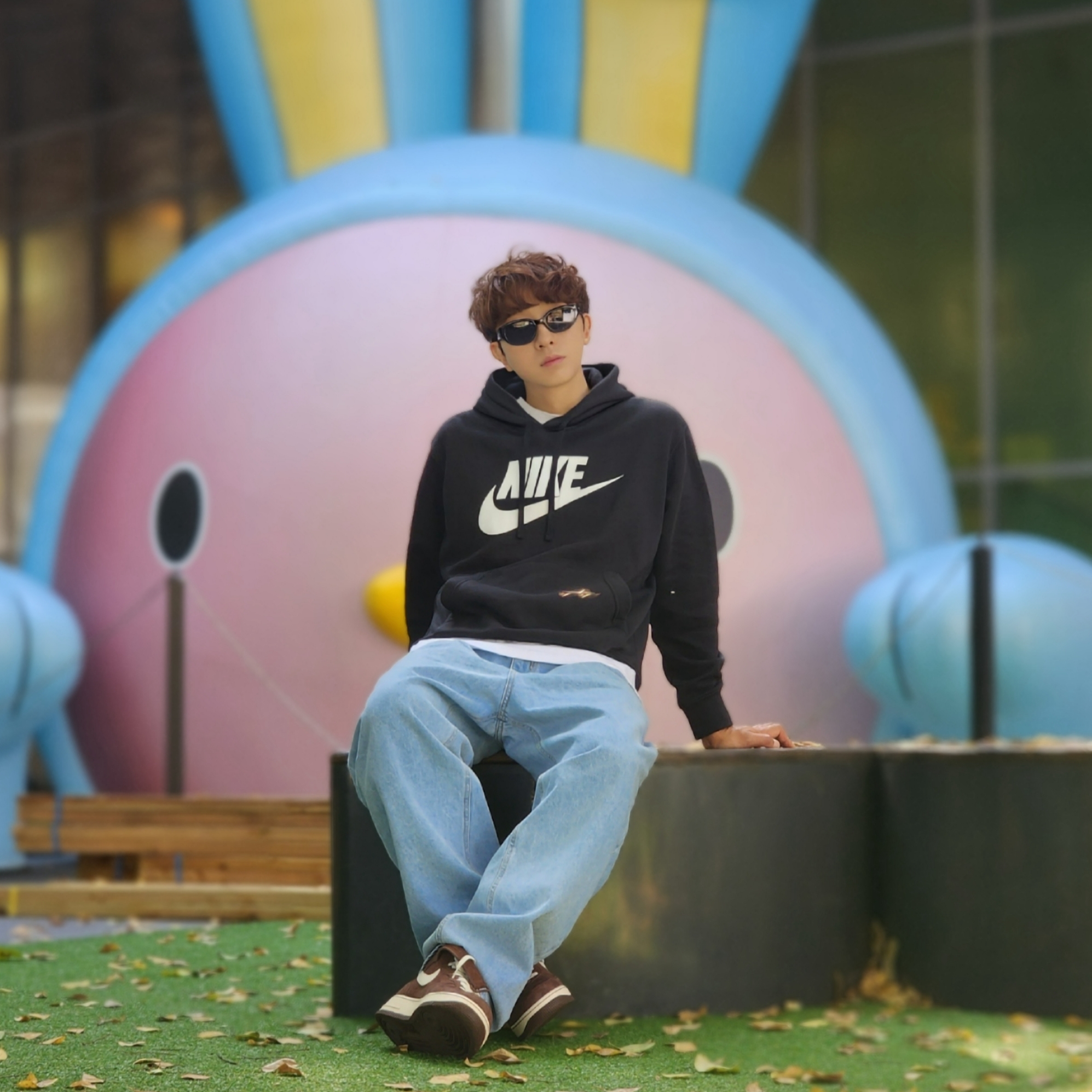 Nike NSW Club Fleece Graphic Pullover Hoodie black - Asia, Nike NSW Club Fleece Graphic Pullover Hoodie Black - US/EU 착용 스타일 - 6