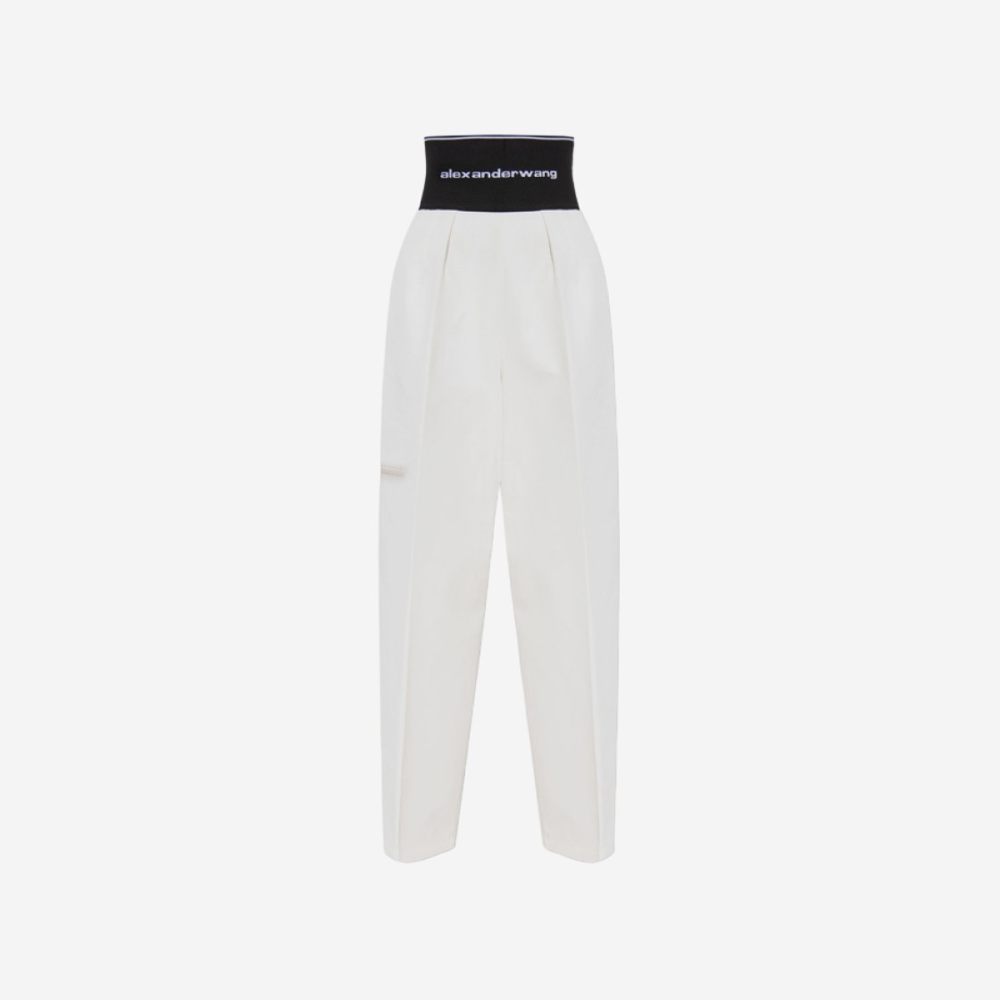 (W) Alexander Wang Carrot Leg Trouser in Cotton Tailoring Snow White 상세 이미지 1