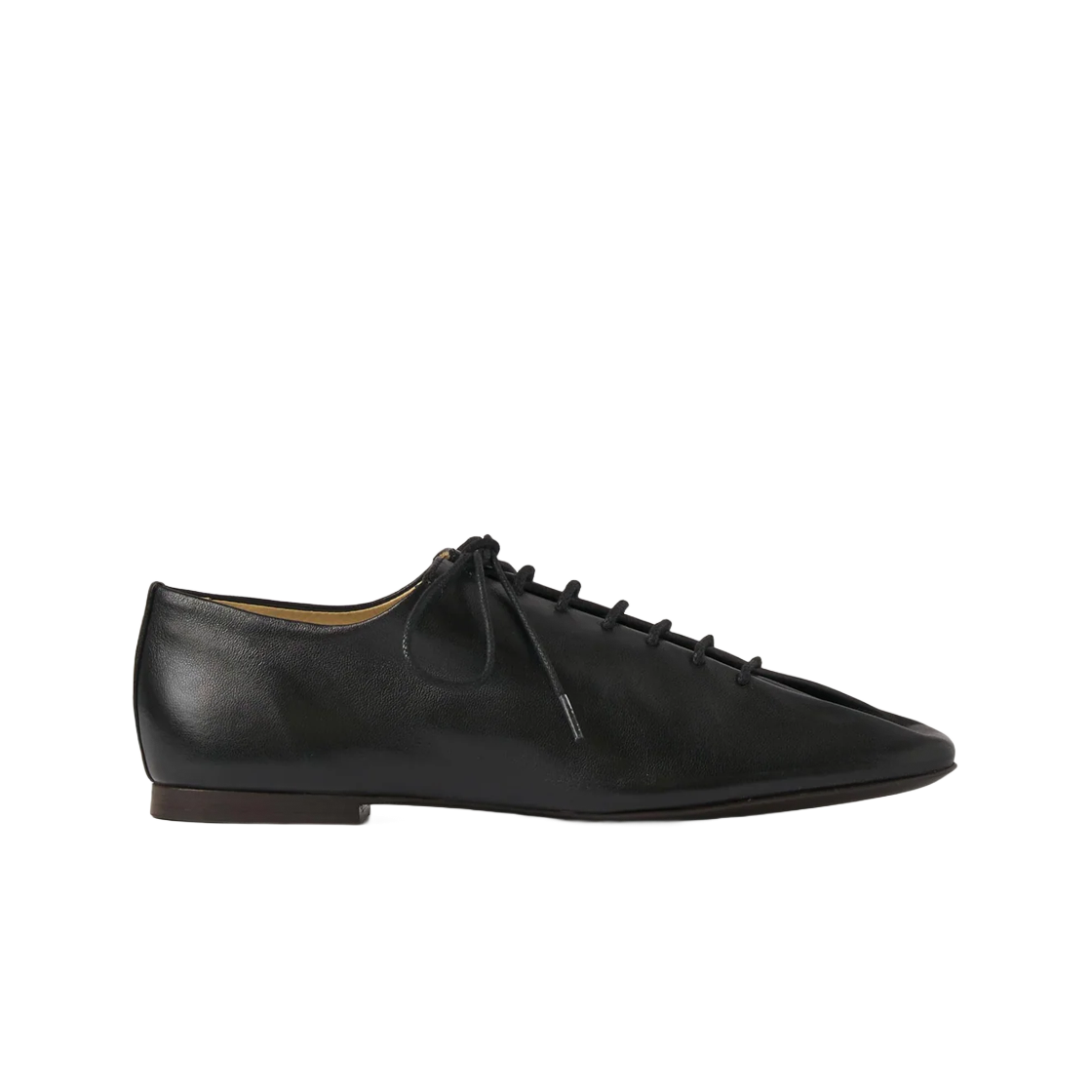 FO0058-LL0023-999 (W) Lemaire Souris Flat Classic Derbies Shiny Nappa Leather Black