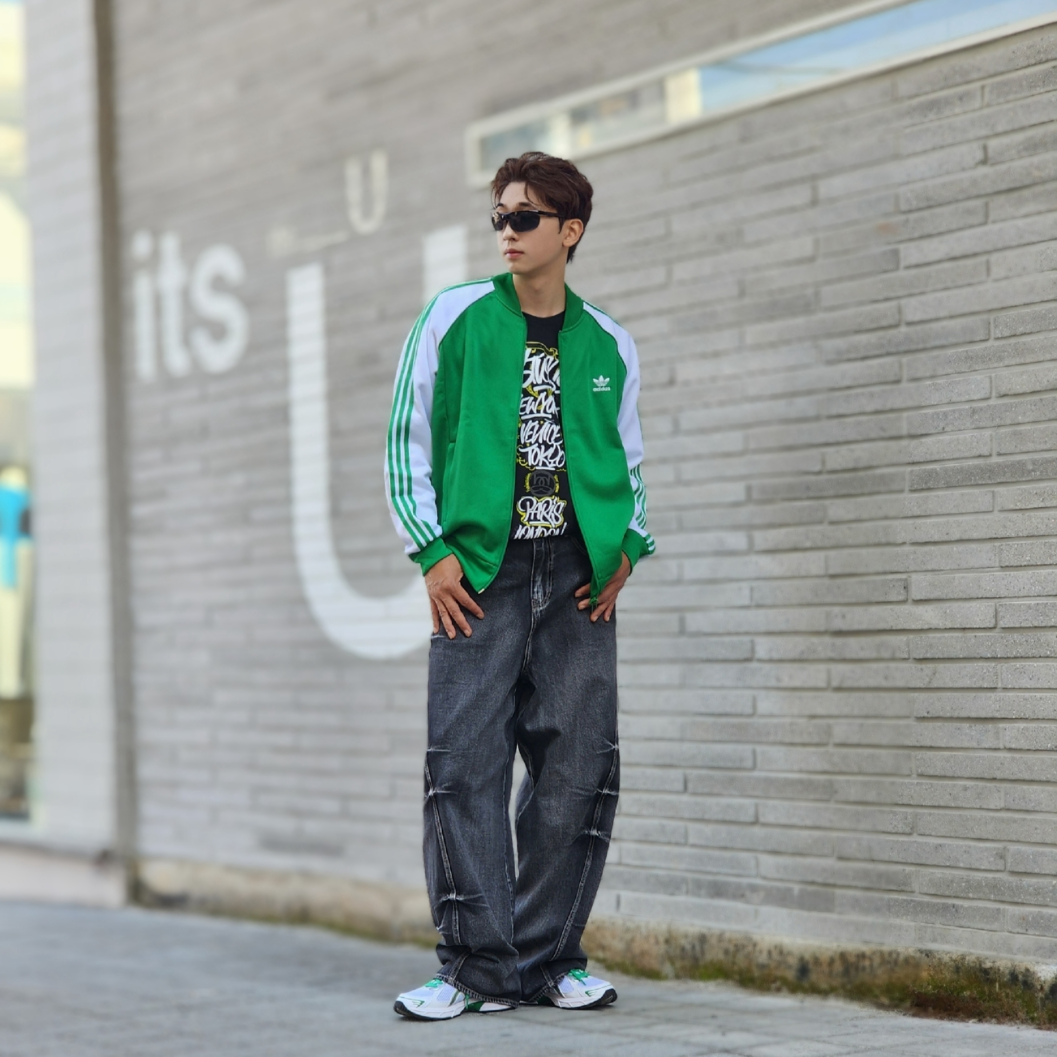 Stussy x Born X Raised Handstyles T-Shirt Black, Asics Gel-1130 White Pure Silver - Folder Exclusive 착용 스타일 - 5