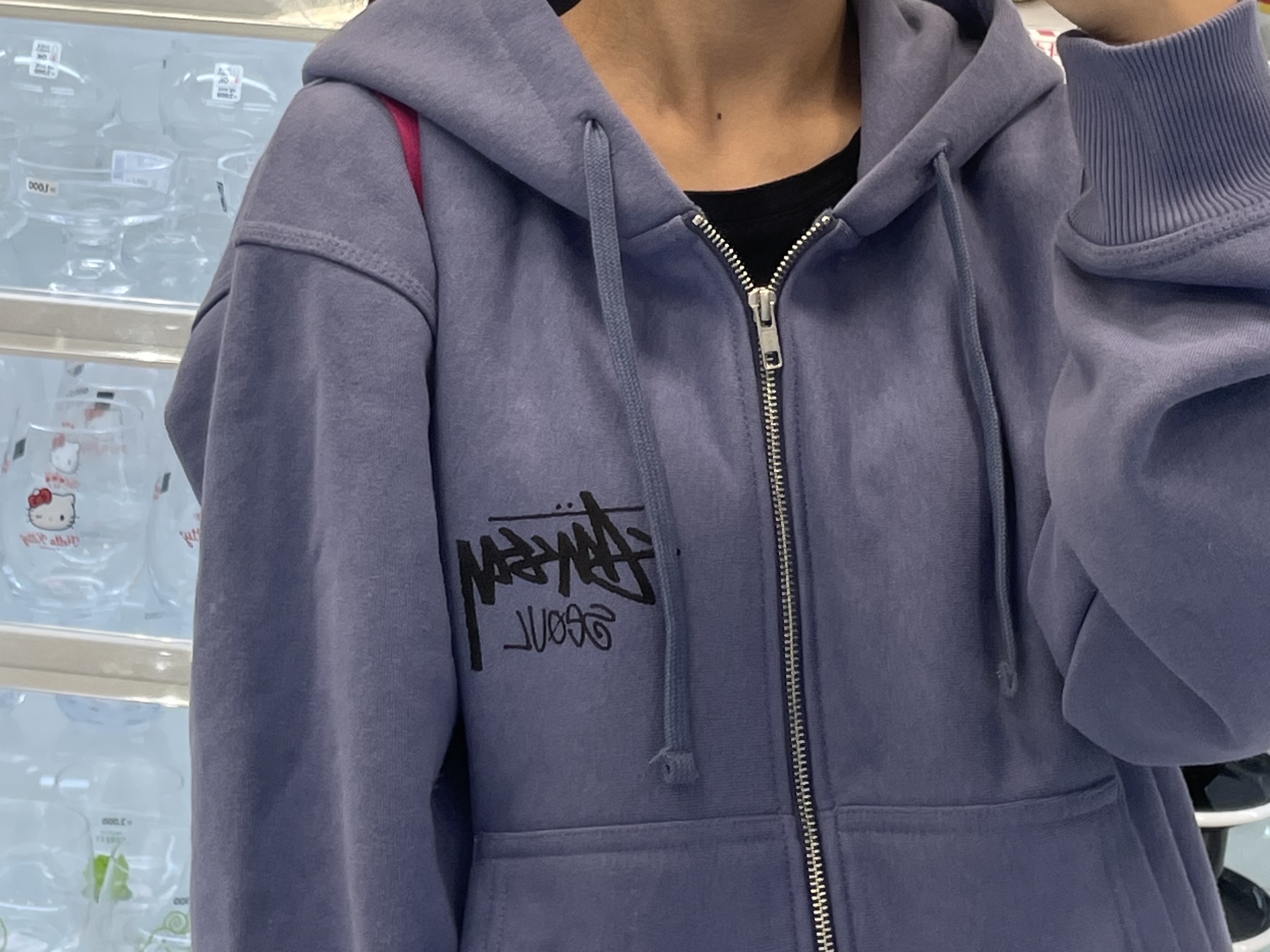Stussy Stock Seoul Zip Hood Storm 2023 착용 스타일