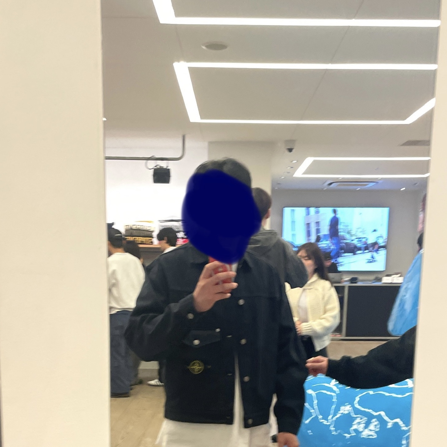 Supreme x Stone Island Denim Trucker Jacket Navy - 23FW 착용 스타일