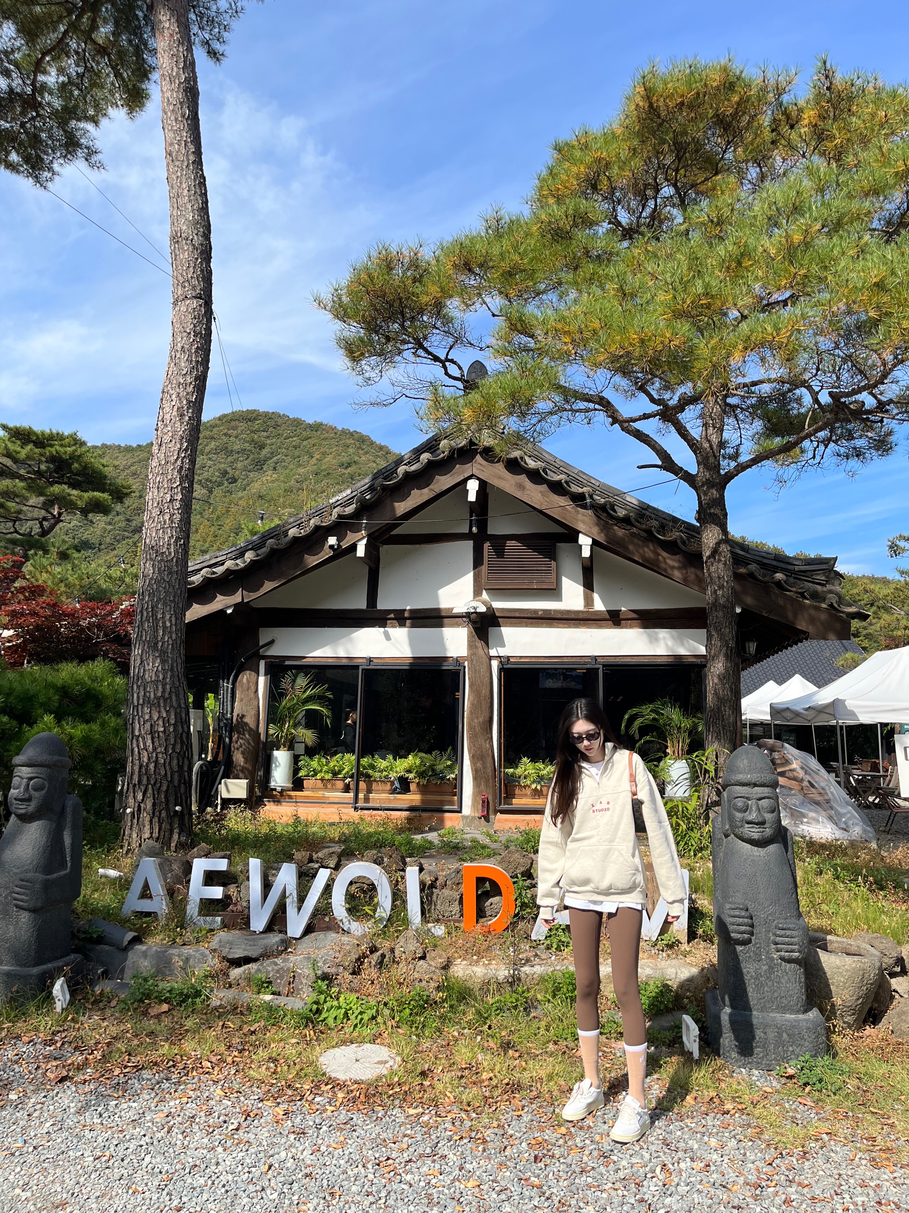 IAB Studio Half Zip-Up Oatmeal Burgundy, Celine Ava Bag in Triomphe Canvas and Calfskin Tan 착용 스타일 - 1