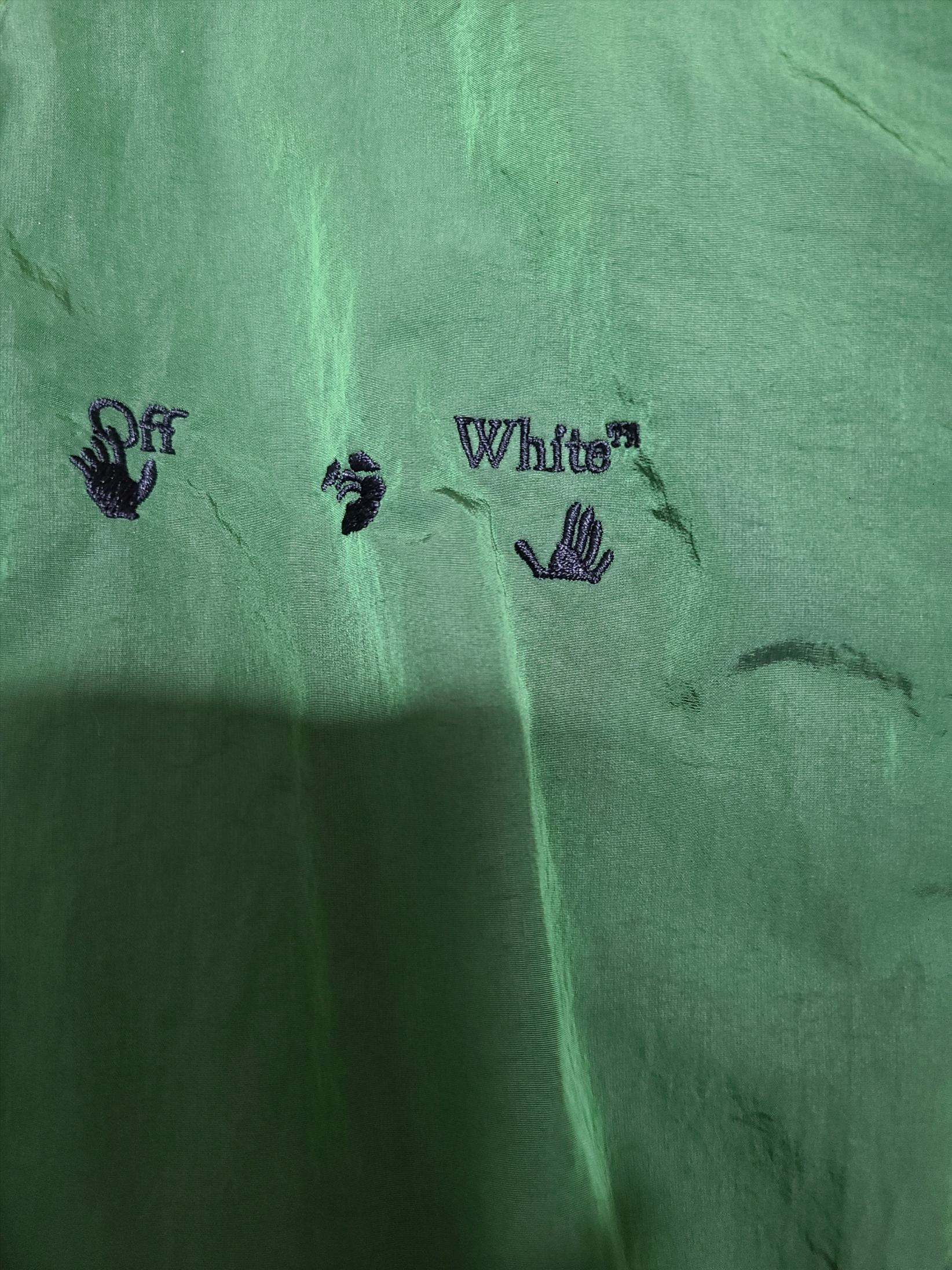 Jordan x Off-White Track Top Forest Green - US/EU 착용 스타일 - 3