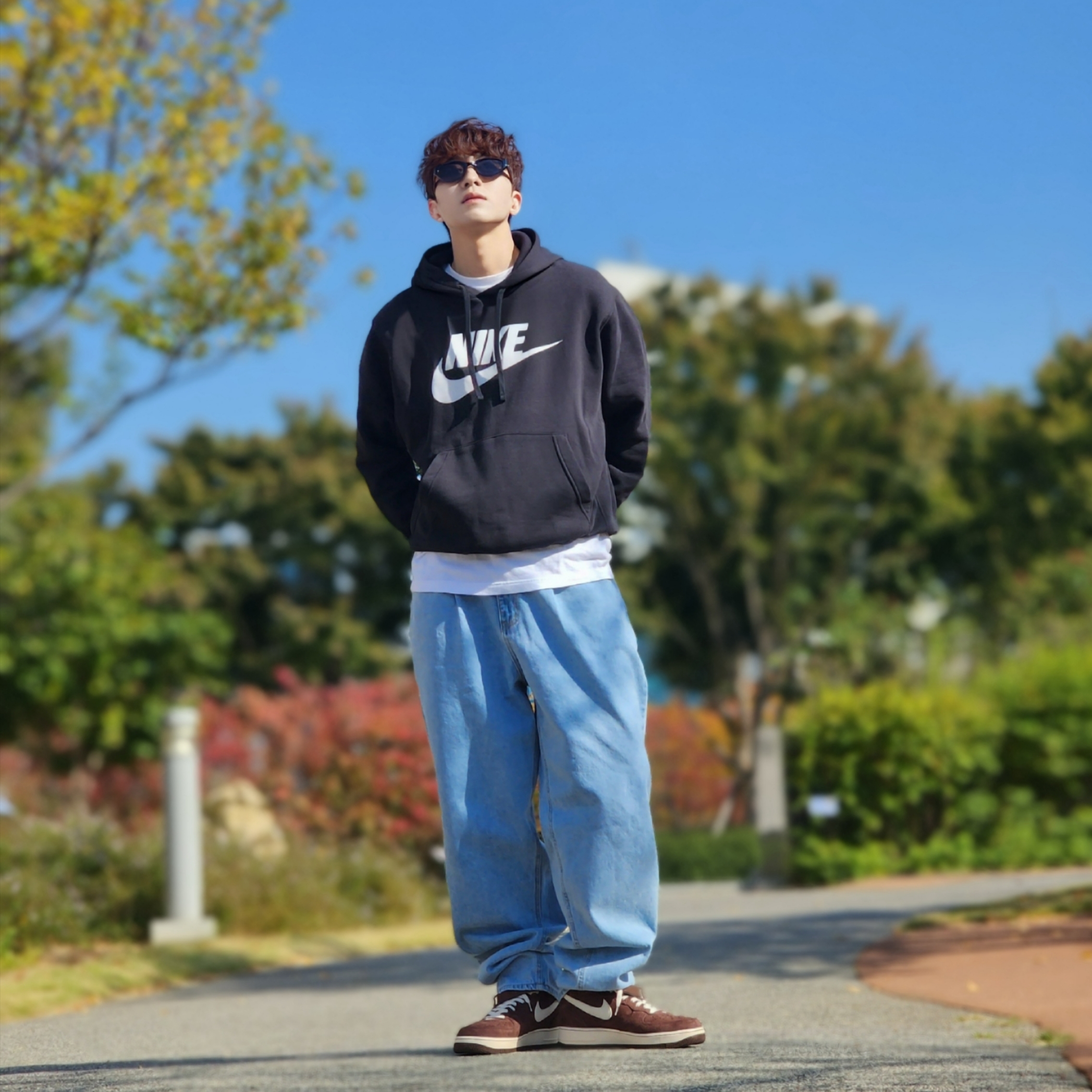 Nike NSW Club Fleece Graphic Pullover Hoodie black - Asia, Nike NSW Club Fleece Graphic Pullover Hoodie Black - US/EU 착용 스타일 - 2