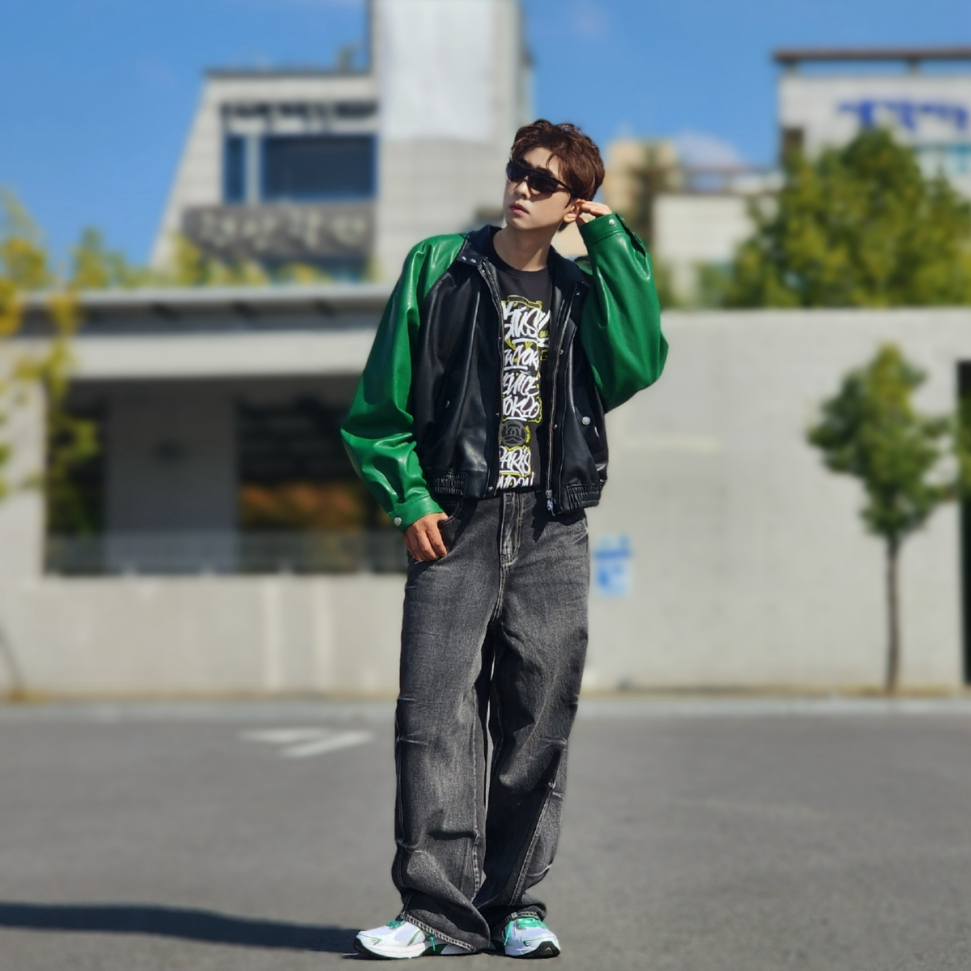 Stussy x Born X Raised Handstyles T-Shirt Black, Asics Gel-1130 White Pure Silver - Folder Exclusive 착용 스타일 - 2