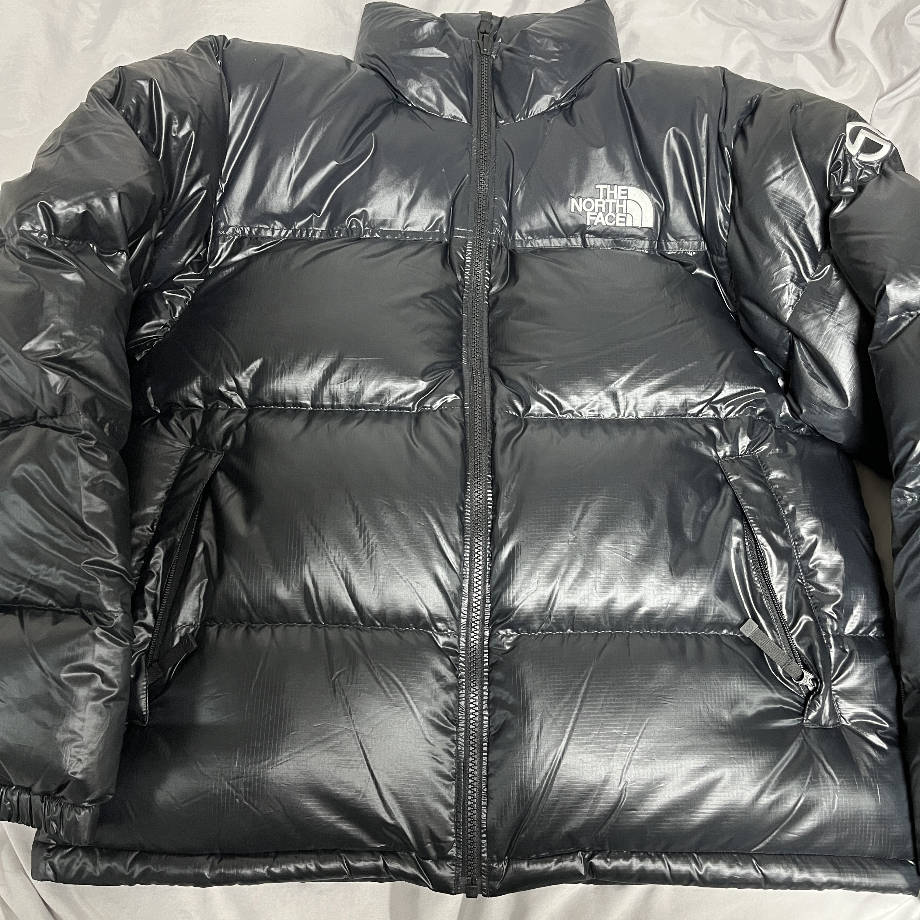 The North Face Quantum Nuptse Jacket Black 착용 스타일