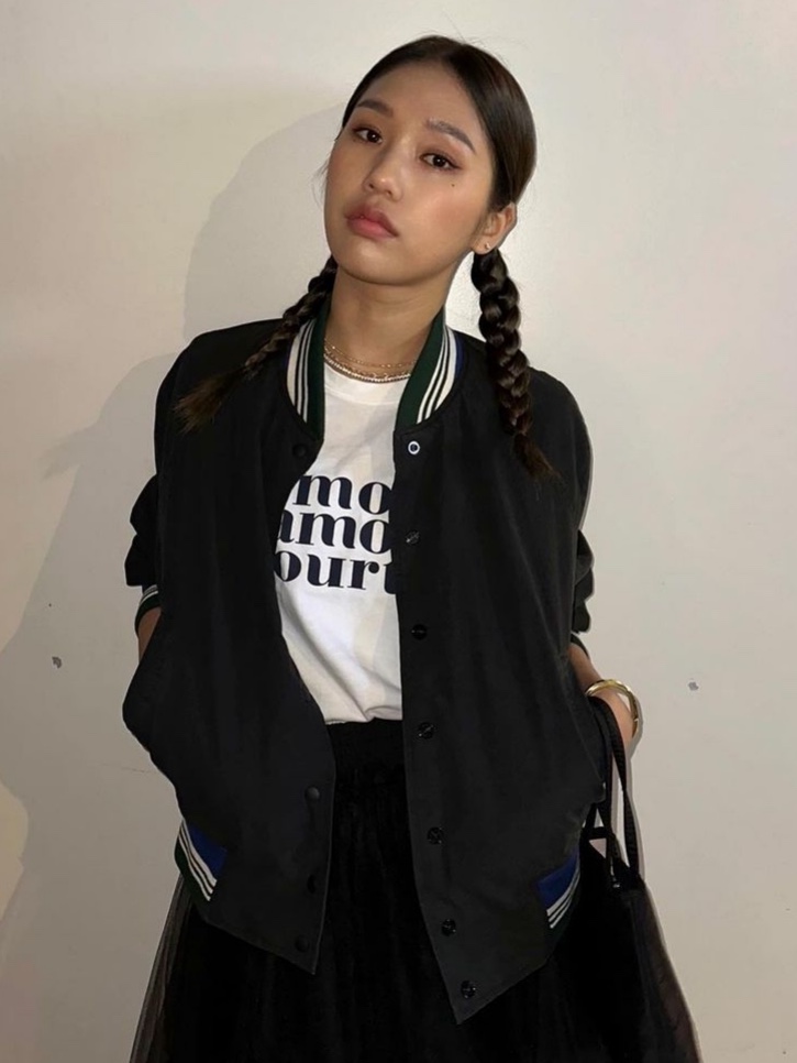 Nike NSW Authentics Varsity Jacket Black - Asia, Human Made x A$AP Rocky Human Testing Varsity Jacket Black 착용 스타일 - 2