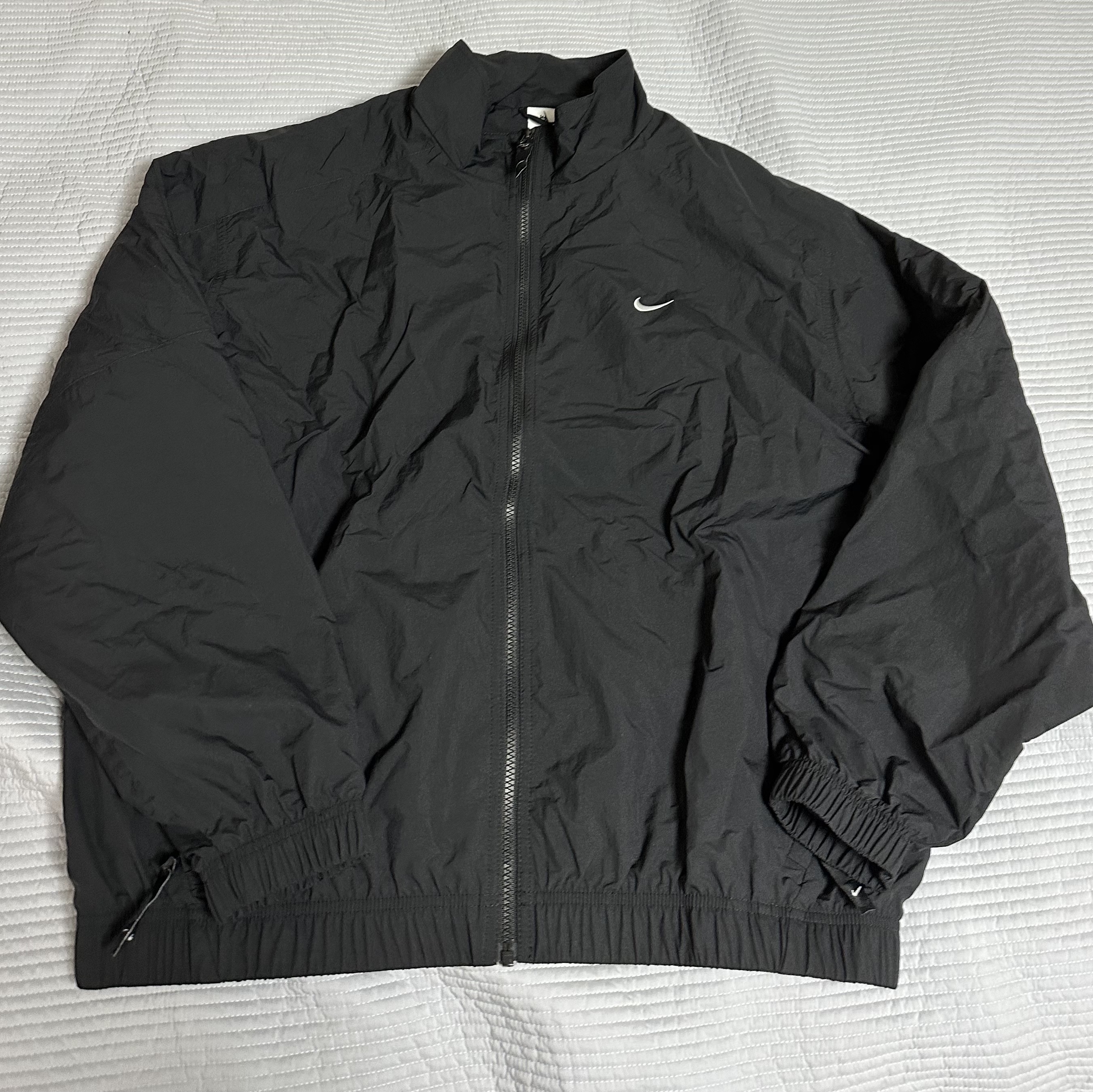 Nike NRG Solo Swoosh Woven Track Jacket Black - Asia 착용 스타일