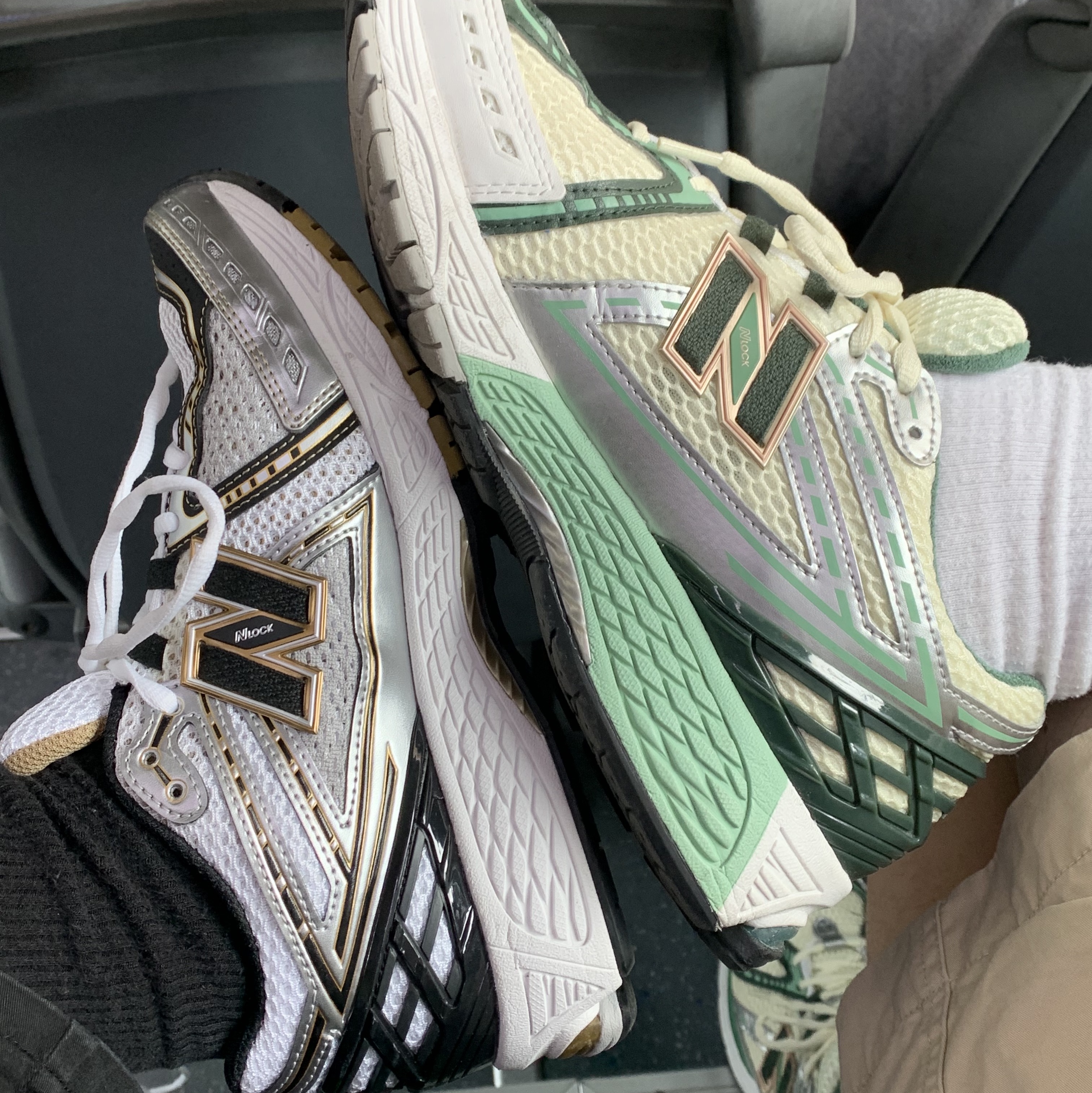 New Balance 1906R White Gold, New Balance x Aime Leon Dore 1906R Jade 착용 스타일 - 2