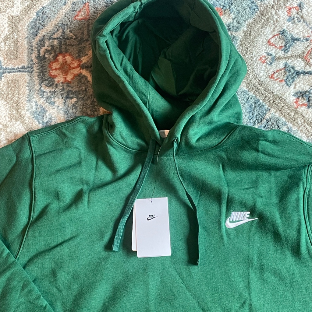 Nike NSW Club Fleece Pullover Hoodie Gorge Green - Asia 착용 스타일 - 4