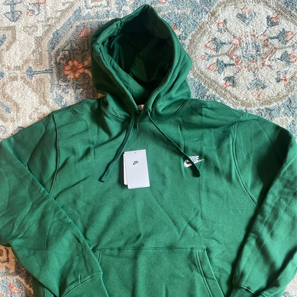 Nike NSW Club Fleece Pullover Hoodie Gorge Green - Asia 착용 스타일 - 1