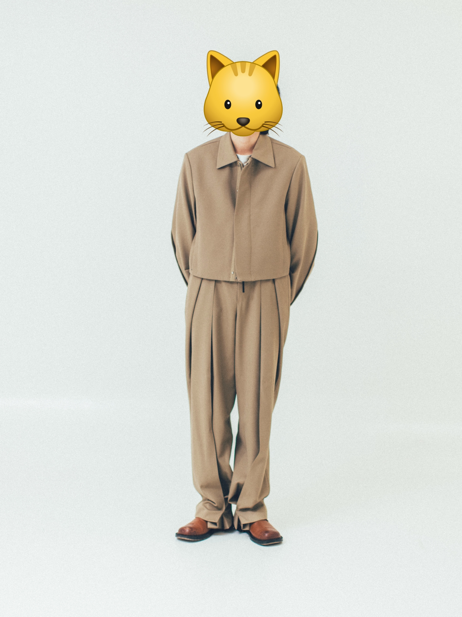 Ader Error Ani Jacket Beige 착용 스타일 - 2