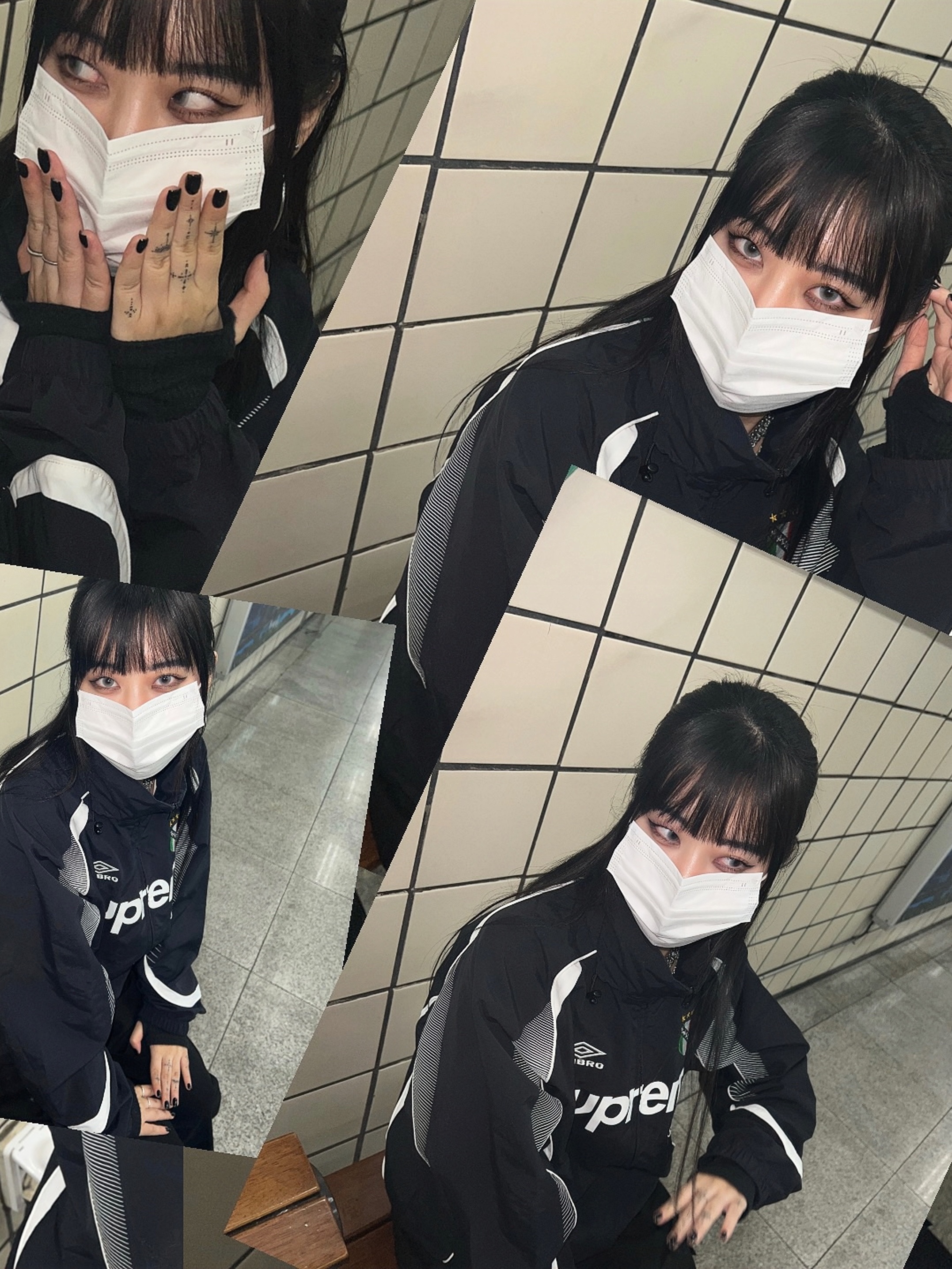Supreme x Umbro Track Jacket Black - 22SS, Adidas Samba Vegan Black White 착용 스타일 - 3