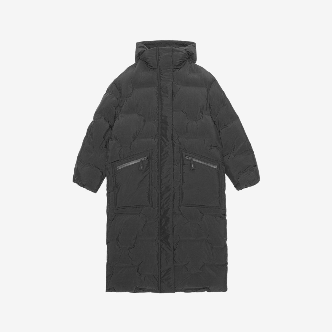 (W) Ganni Oversized Soft Puffer Coat Black 상세 이미지 1