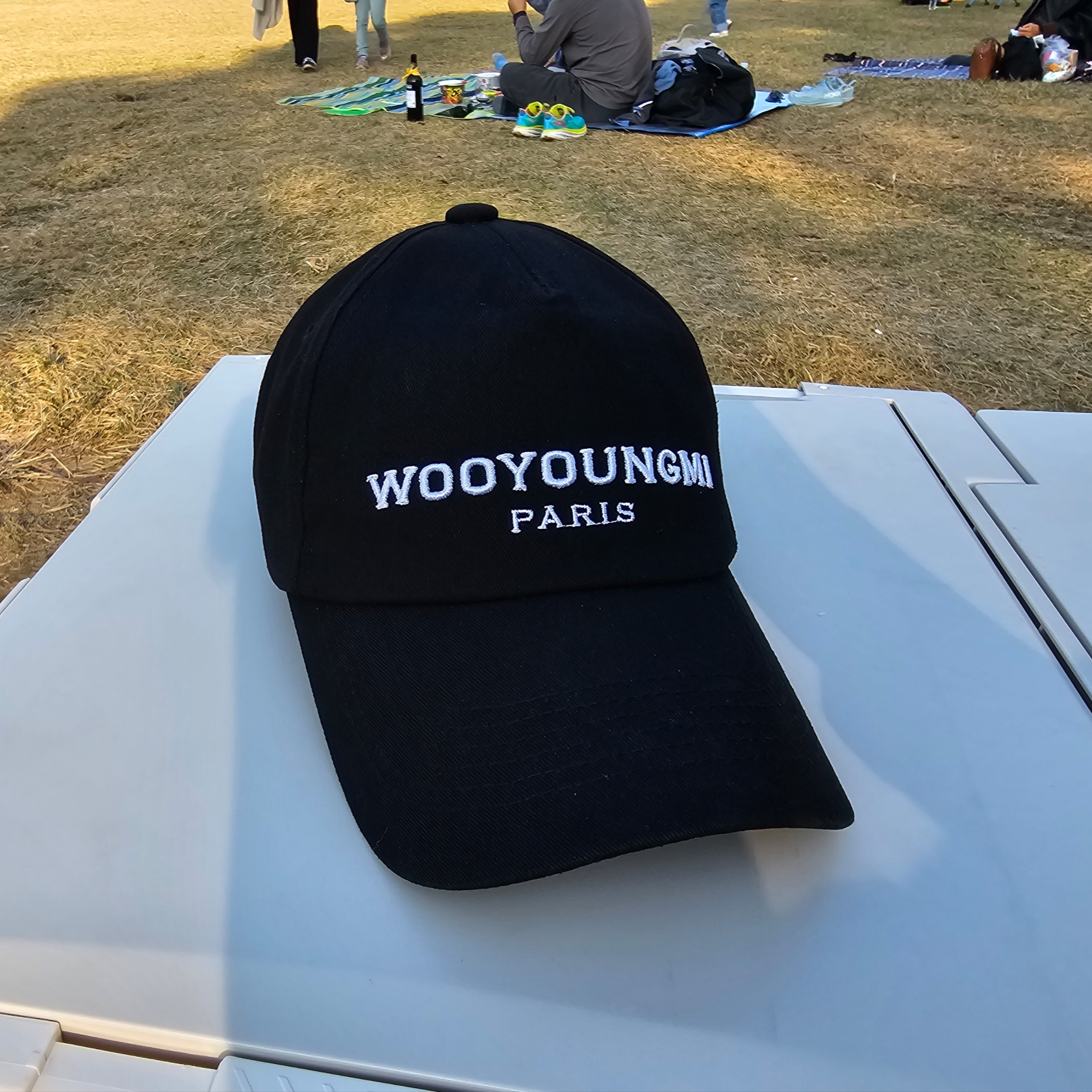 Wooyoungmi Embroidered Ball Cap Black - 23SS 착용 스타일