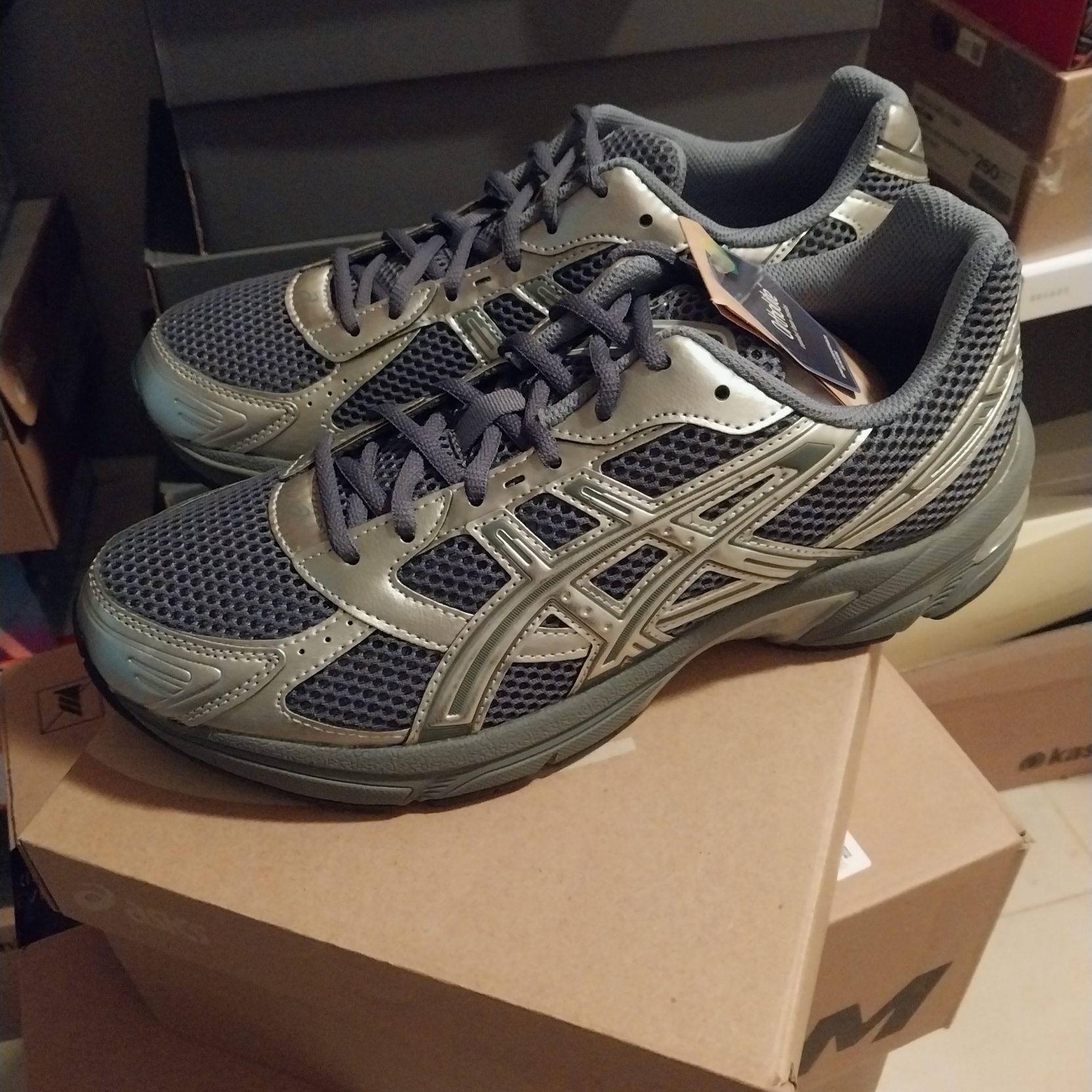 Asics Gel-1130 Steel Grey Pure Silver 착용 스타일