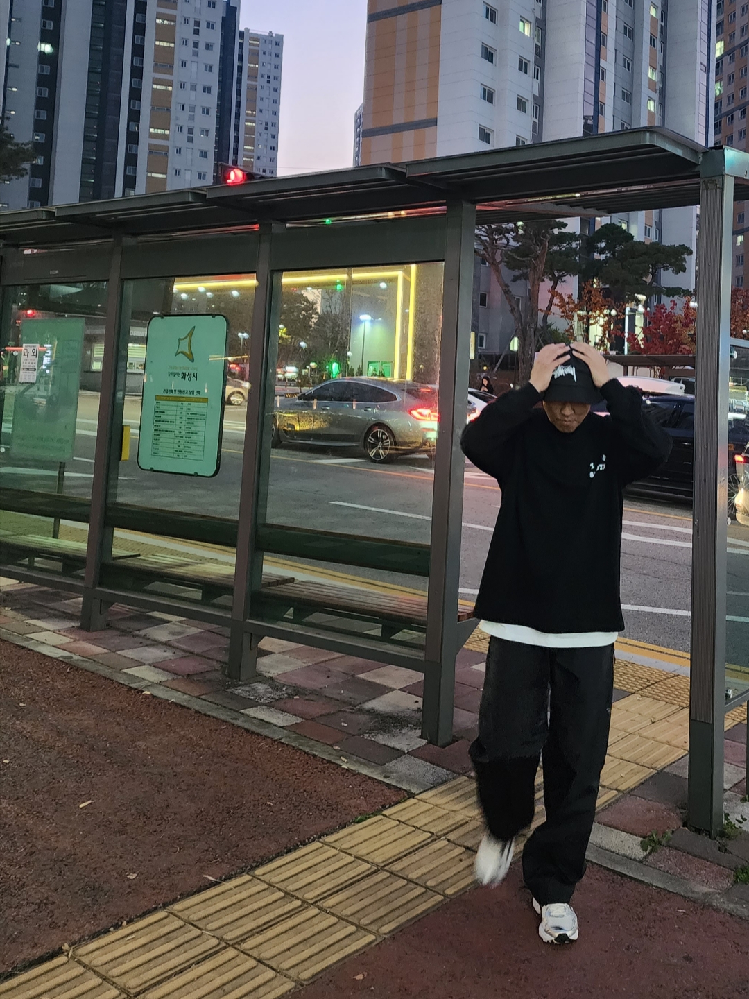 IAB Studio Long Sleeve Black - 23FW, Asics Gel-Kayano 14 Cream Black 착용 스타일 - 2