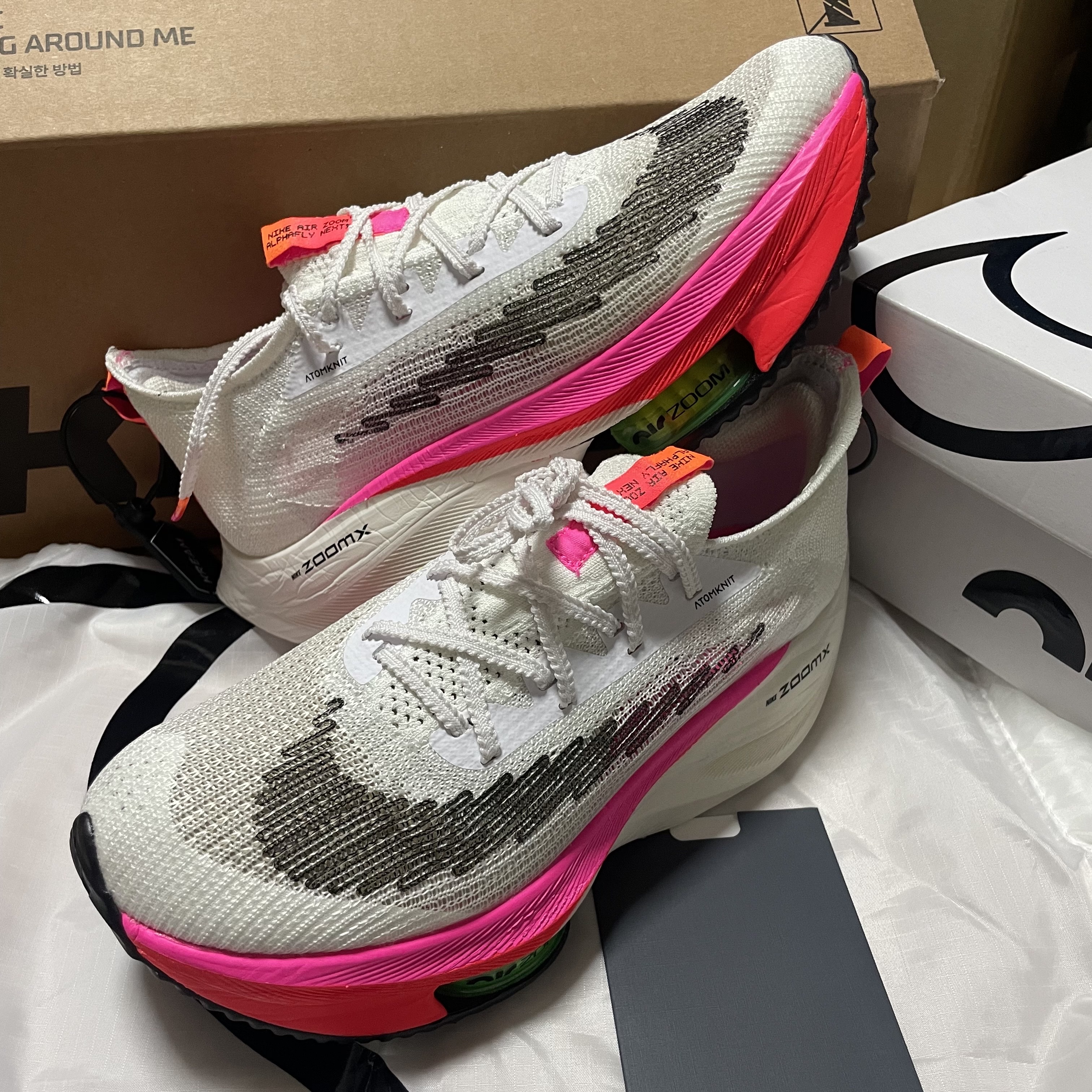 Nike Air Zoom Alphafly Next% Flyknit Rawdacious 착용 스타일