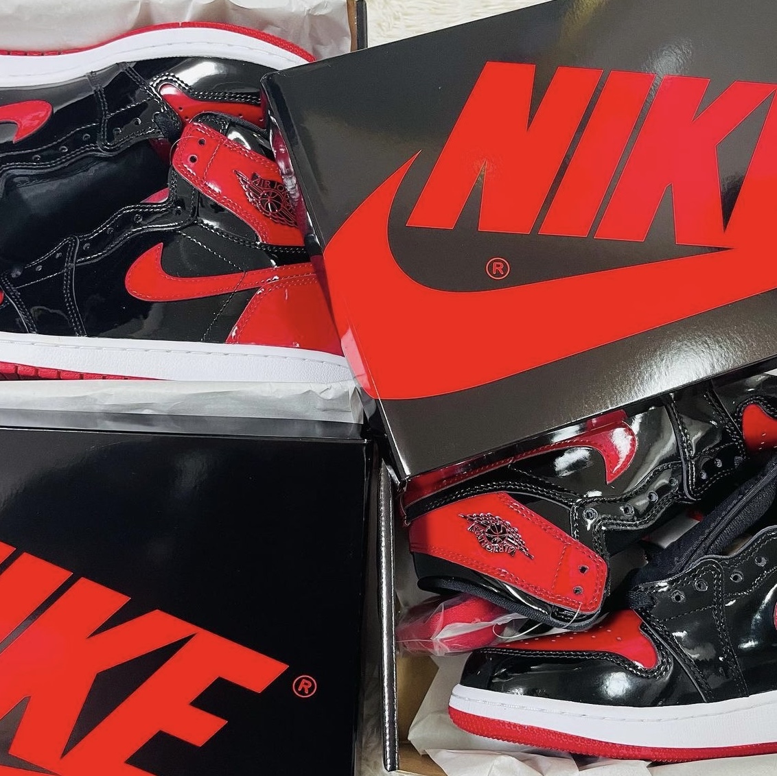 Jordan 1 Retro High OG Patent Bred 착용 스타일