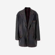 Nos Couleurs Aging Vegan Leather Blazer