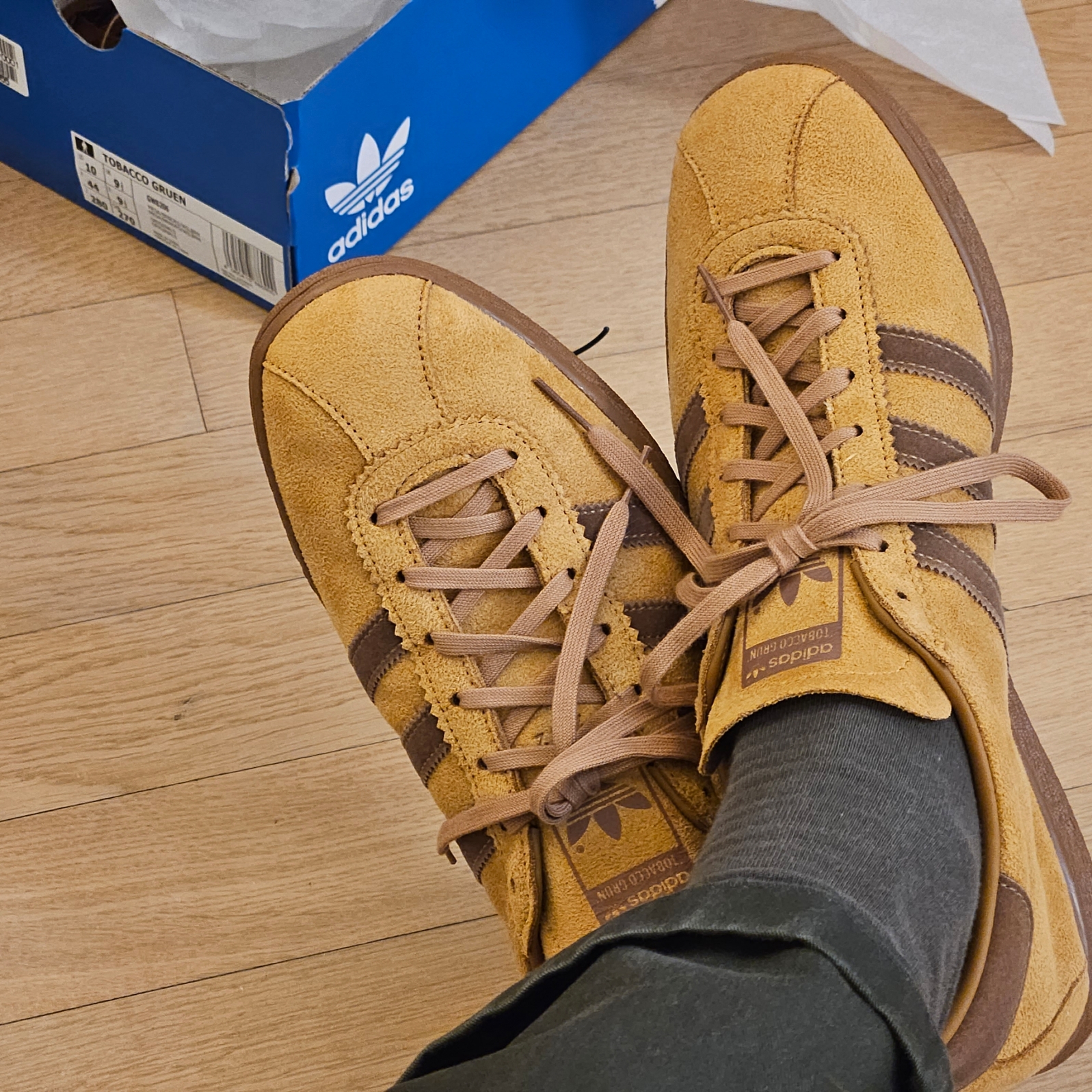 Adidas Tobacco Gruen Mesa Brown Desert 착용 스타일