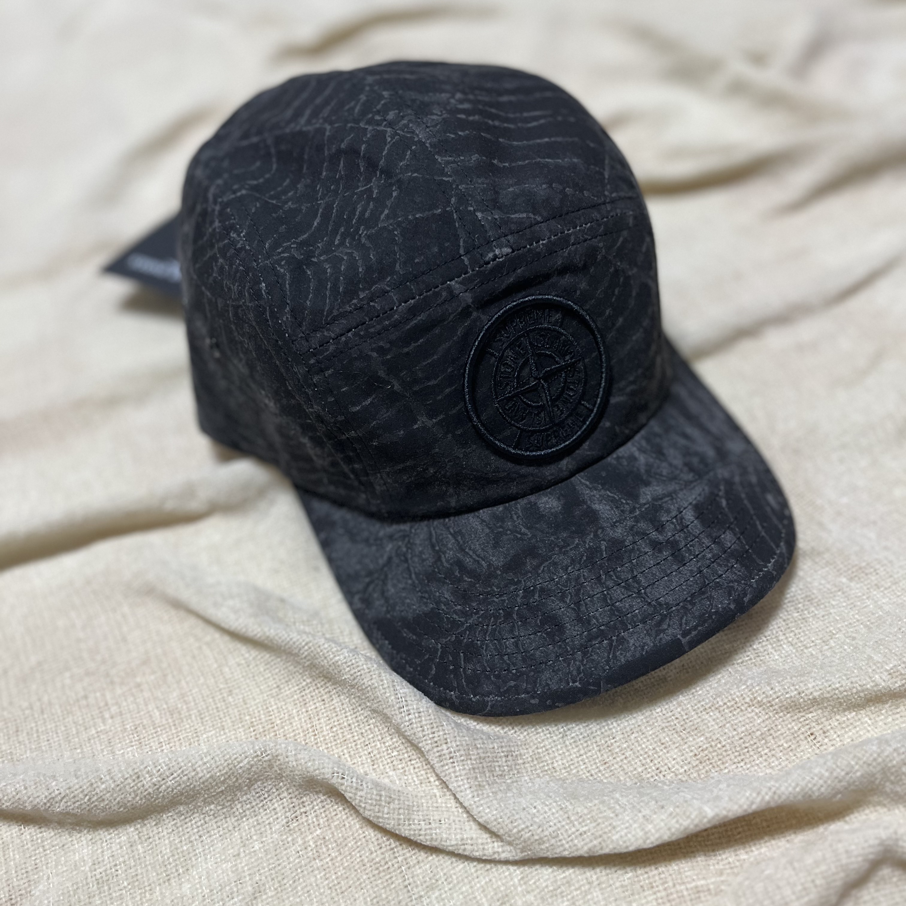 Supreme x Stone Island Camp Cap Black - 23FW 착용 스타일 - 2