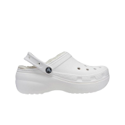 (W) Crocs Classic Platform Lined Clog White