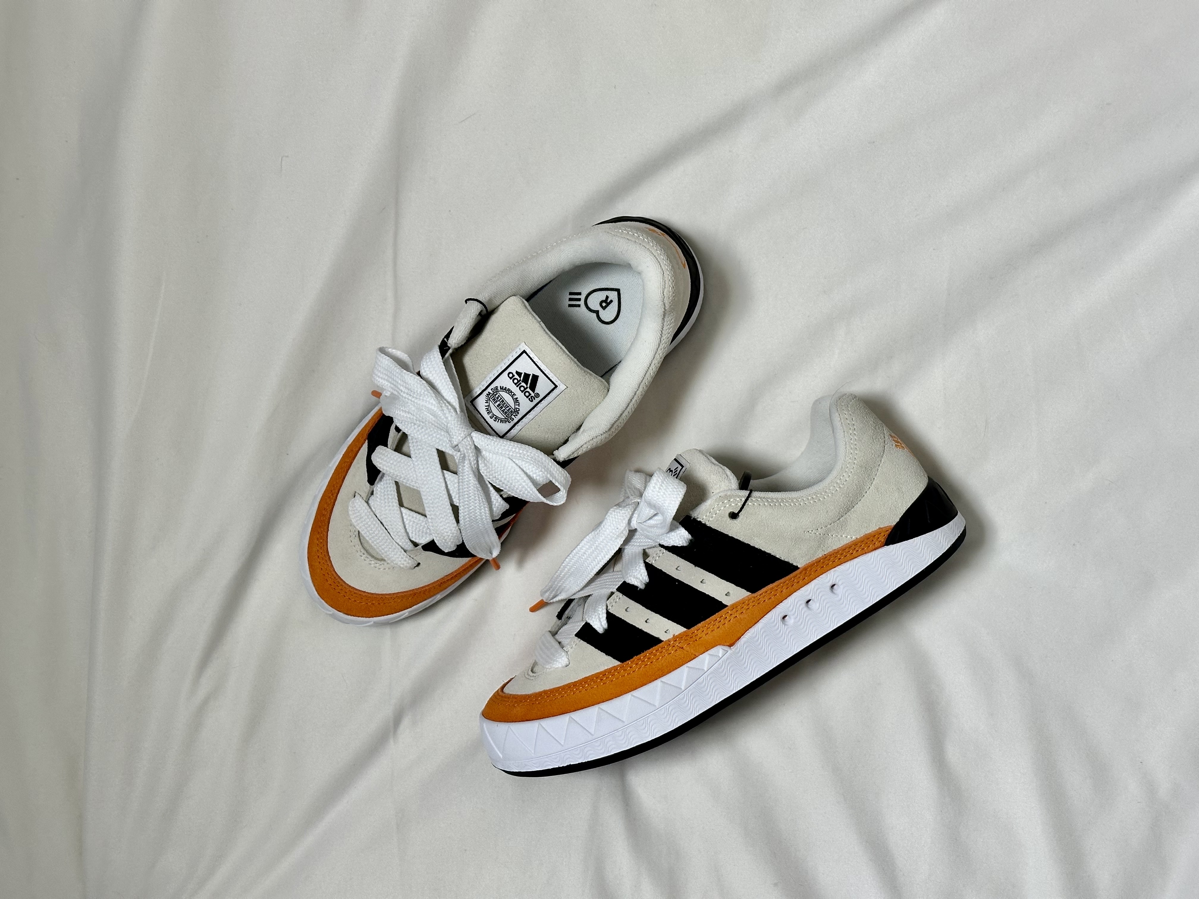 Adidas x Human Made Adimatic White 착용 스타일 - 1