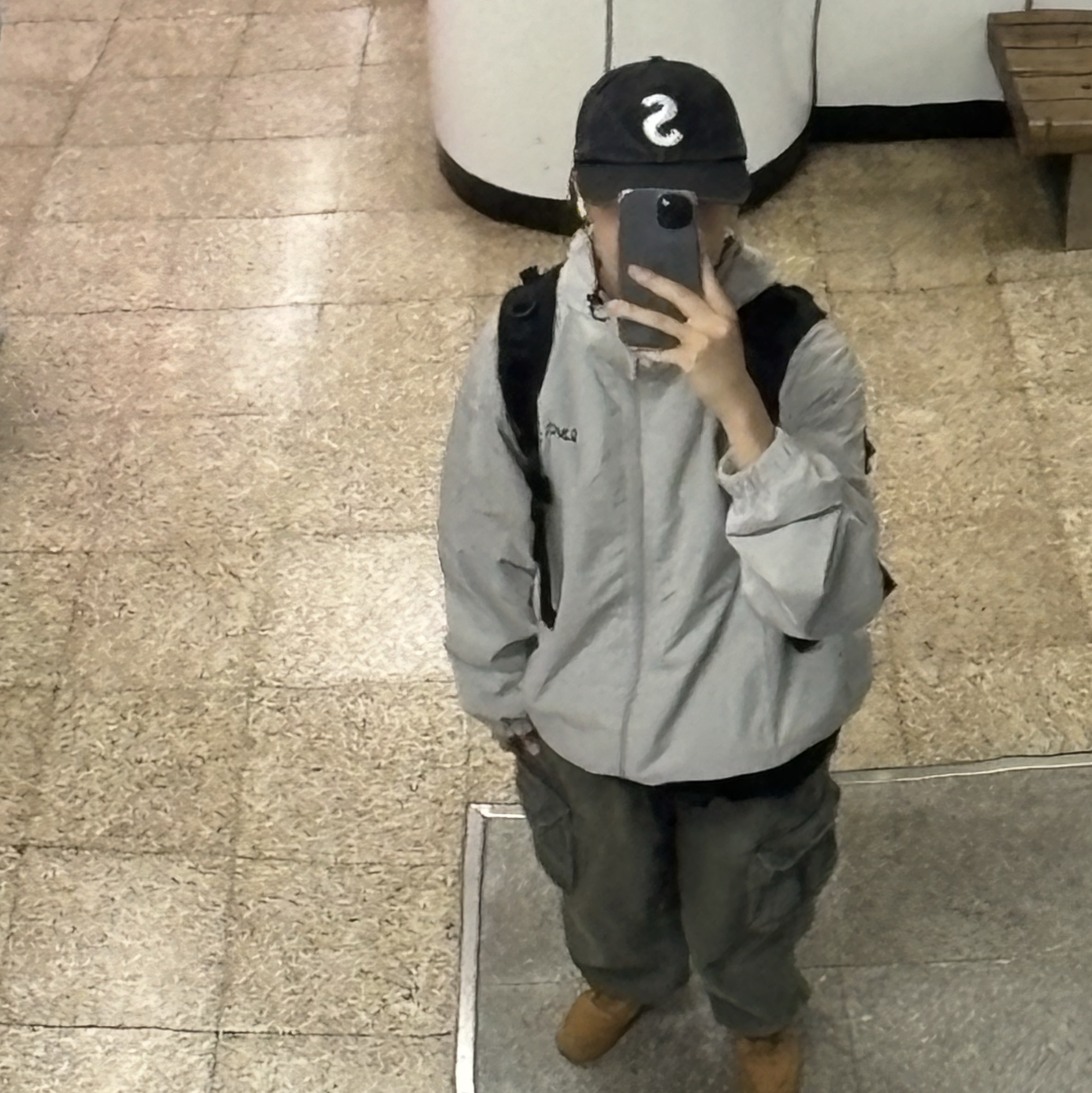 Supreme Pigment Canvas S Logo 6-Panel Black - 23SS, Nike Air Force 1 '07 WB Flax 착용 스타일 - 2
