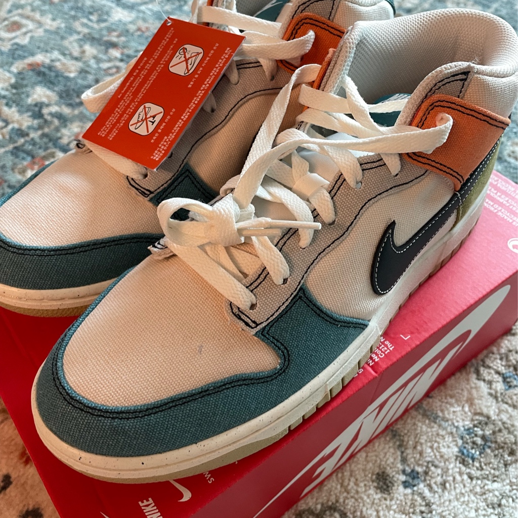 Nike Dunk Mid Mineral Teal and Moss 착용 스타일 - 4