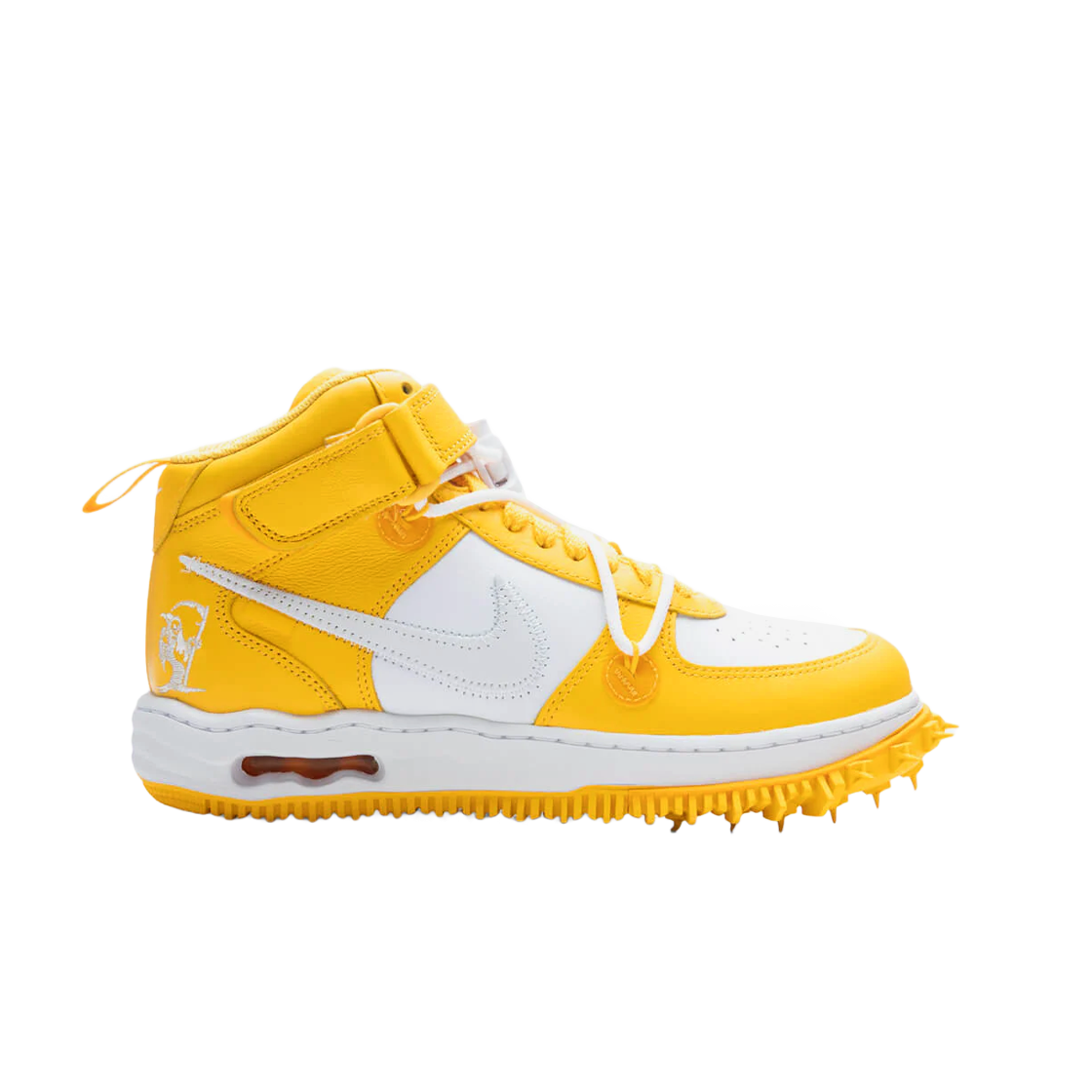 나이키 x 오프화이트 에어포스 1 미드 SP 레더 바시티 메이즈(Nike x Off-White Air Force 1 Mid SP Leather Varsity Maize)