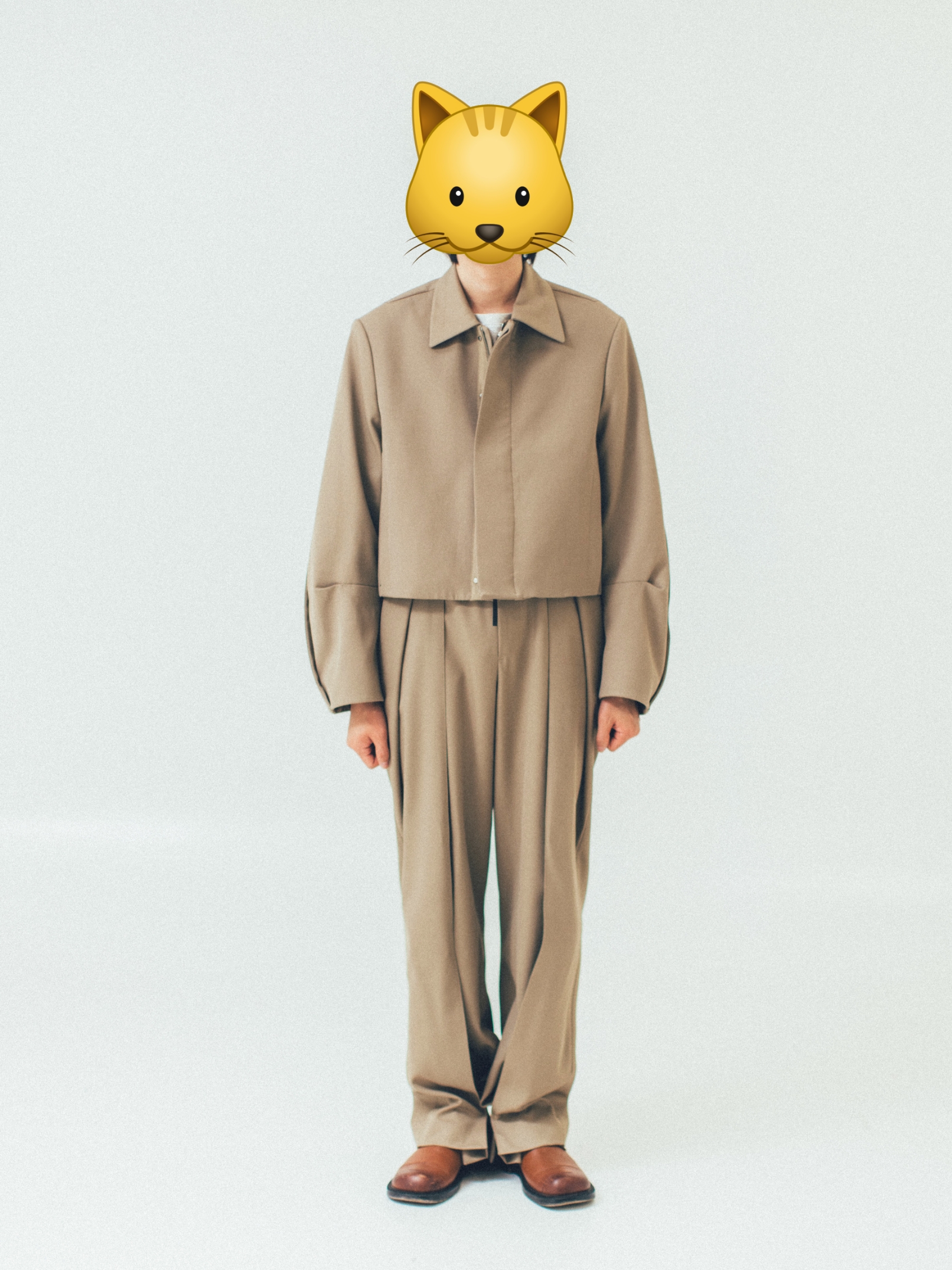 Ader Error Ani Jacket Beige 착용 스타일 - 3